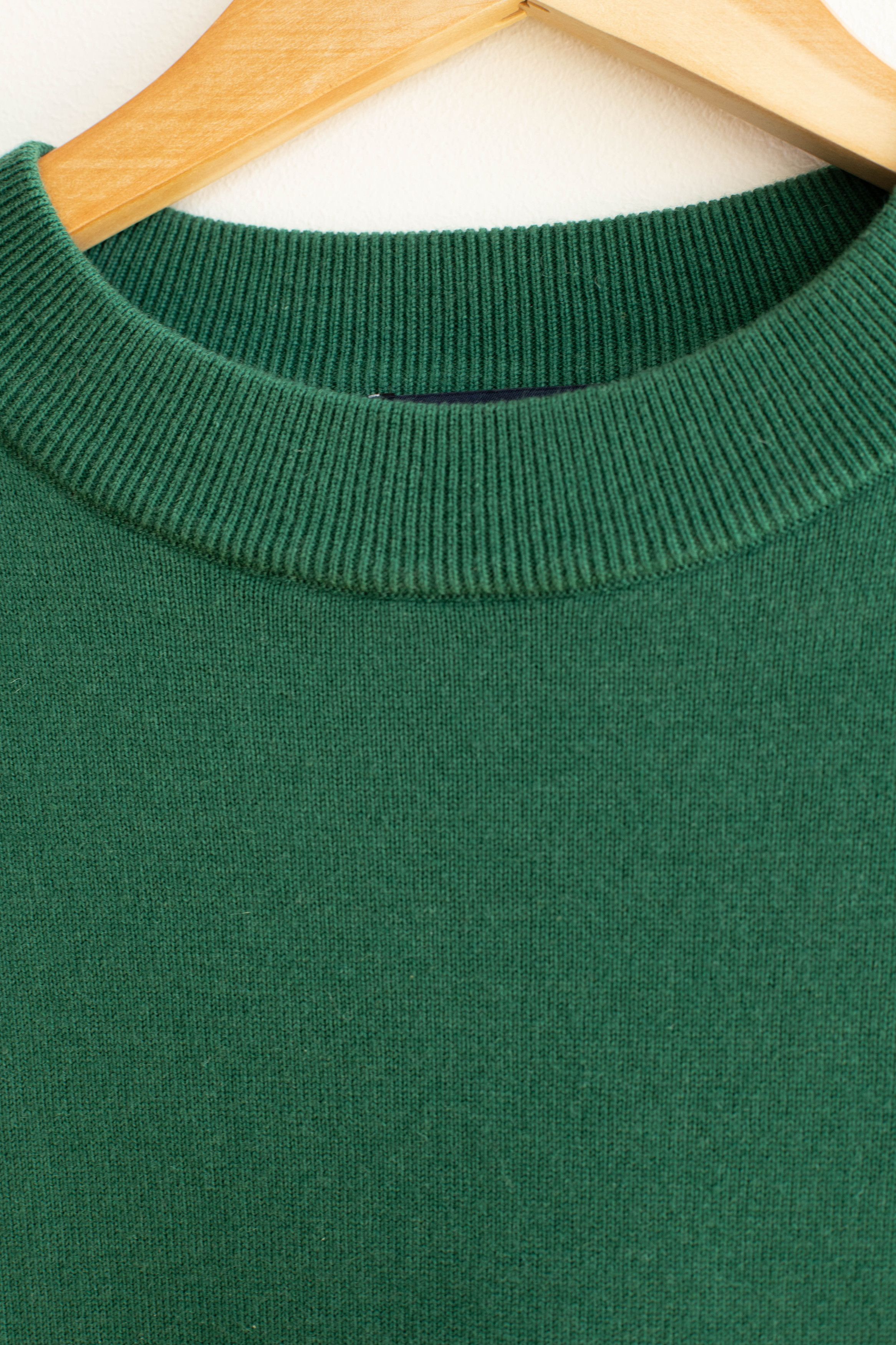 Fred Perry Fred Perry Tipped Sleeve Crew Neck Sweater - Green Size US S / EU 44-46 / 1 - 6 Thumbnail