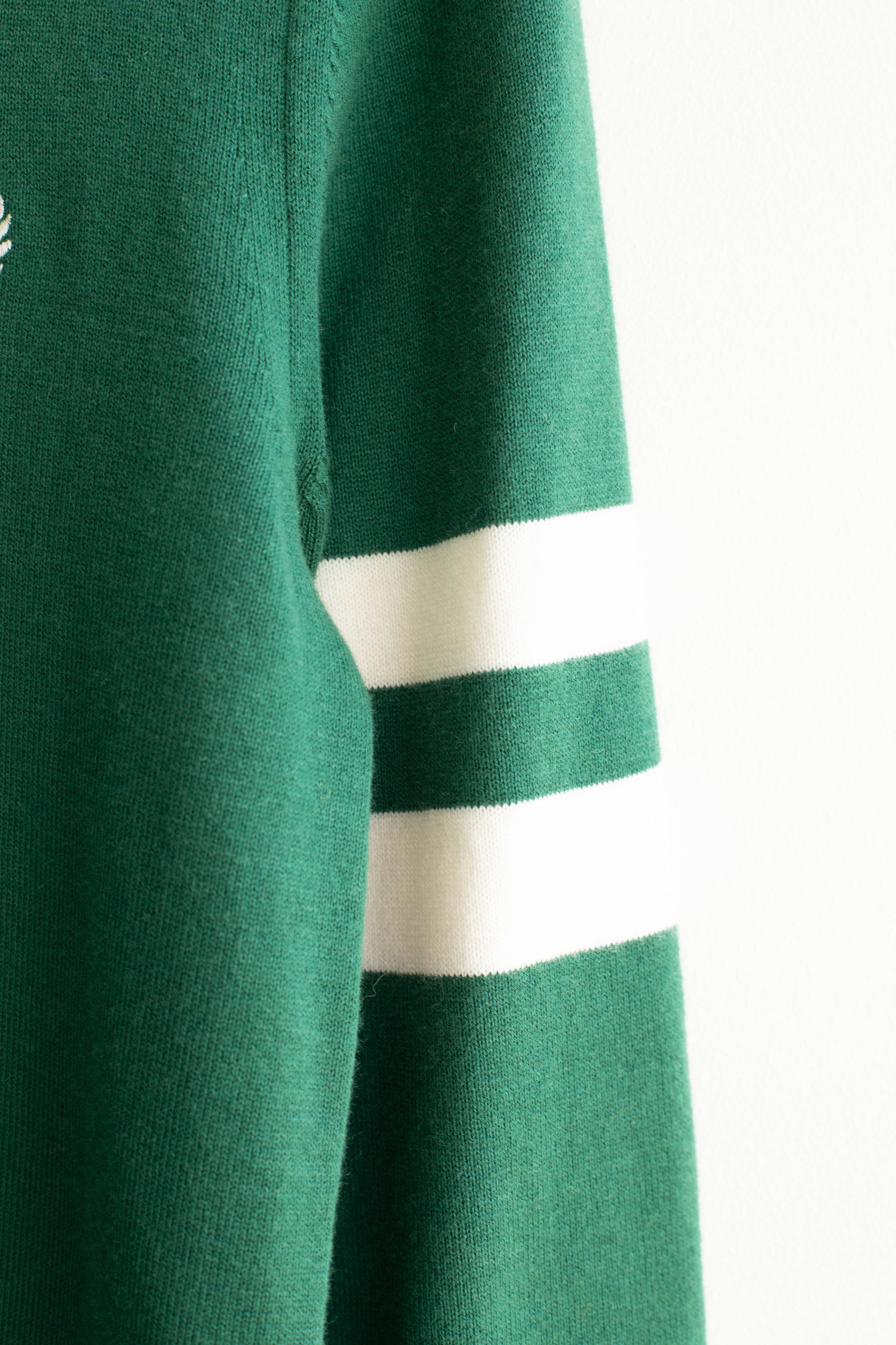 Fred Perry Fred Perry Tipped Sleeve Crew Neck Sweater - Green Size US S / EU 44-46 / 1 - 4 Thumbnail