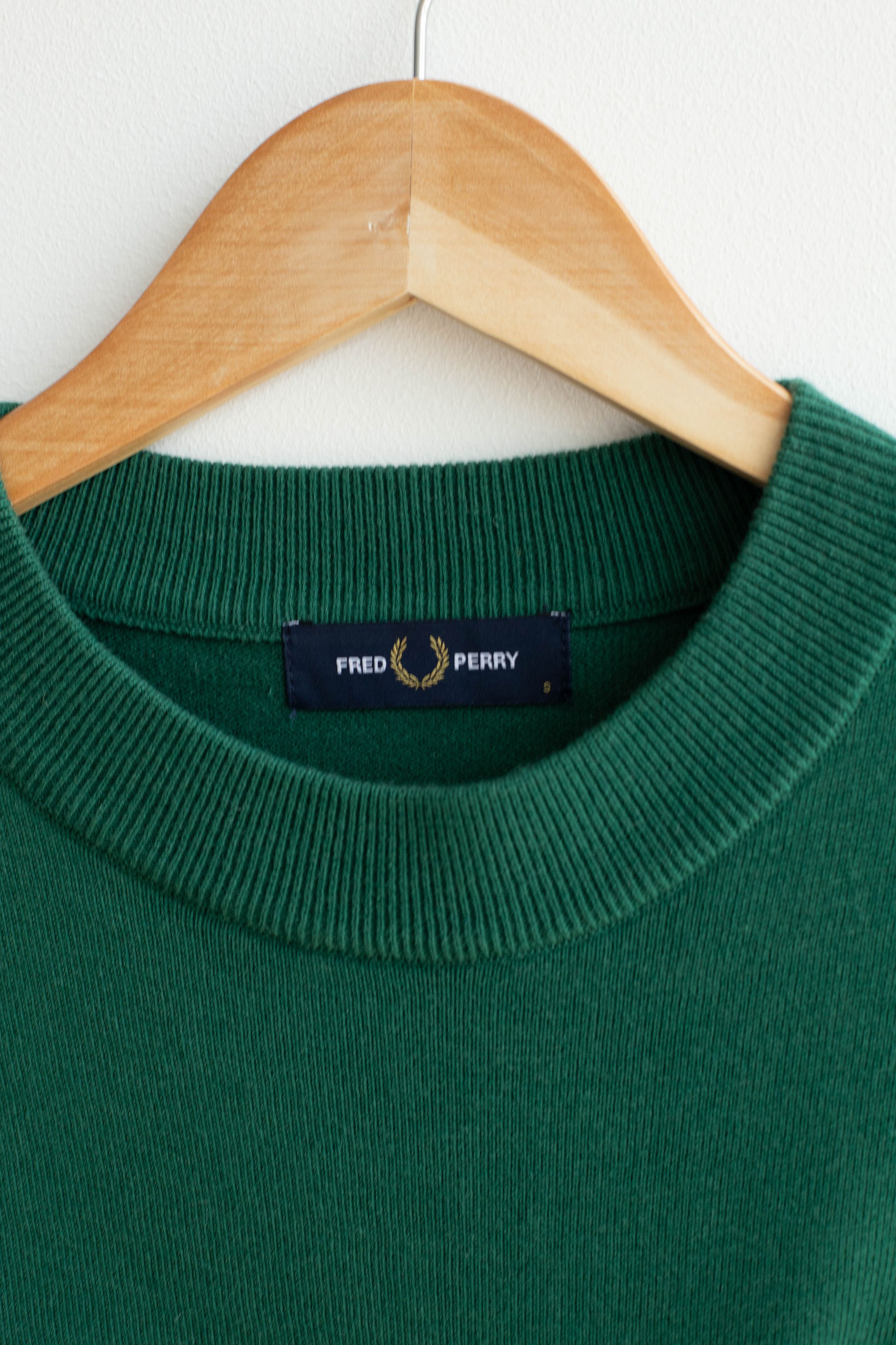 Fred Perry Fred Perry Tipped Sleeve Crew Neck Sweater - Green Size US S / EU 44-46 / 1 - 9 Thumbnail