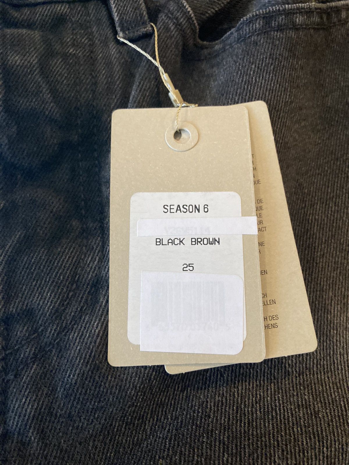 Yeezy Yeezy Season 6 Black Brown Denim Jeans Pants Size 25 Size US 26 / EU 42 - 2 Thumbnail
