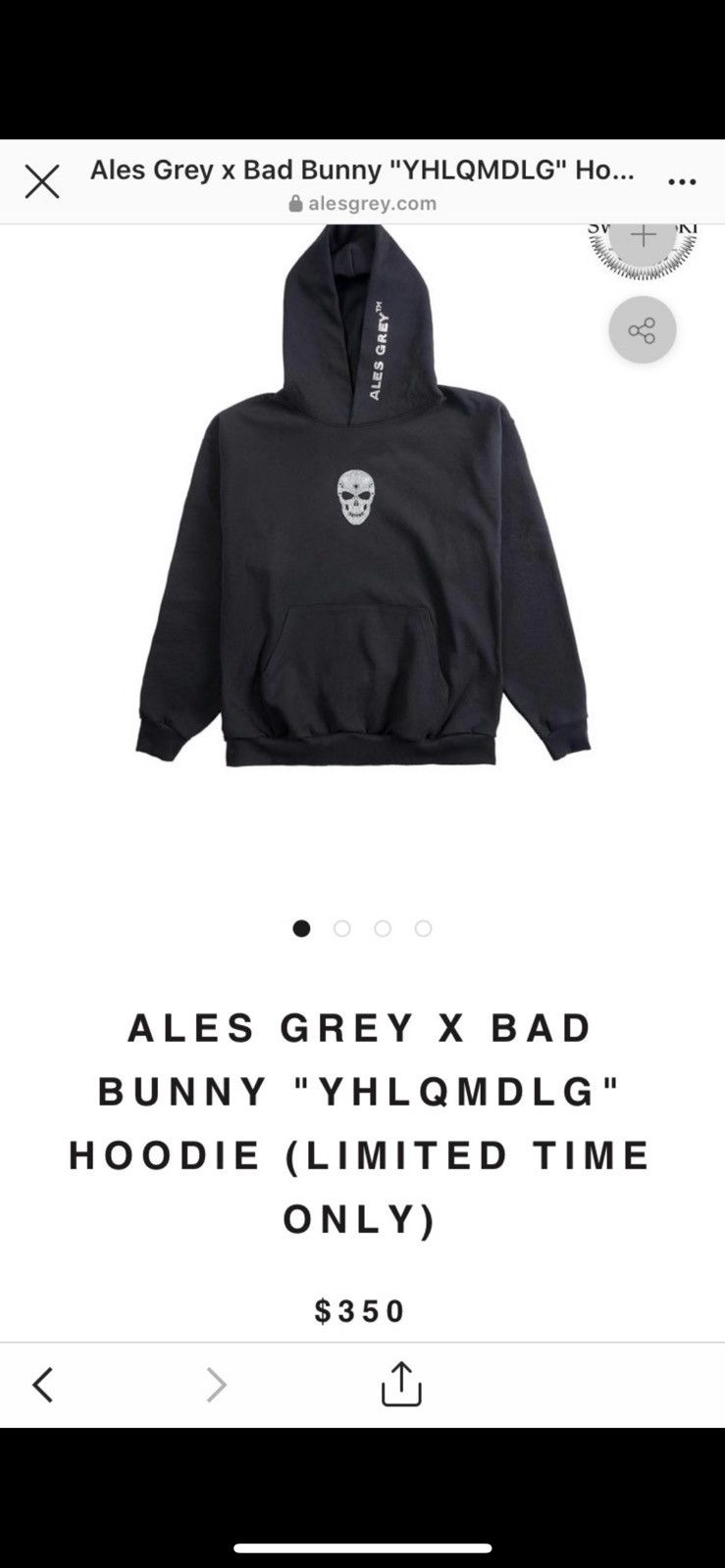 Bad bunny hoodie swarovski sale