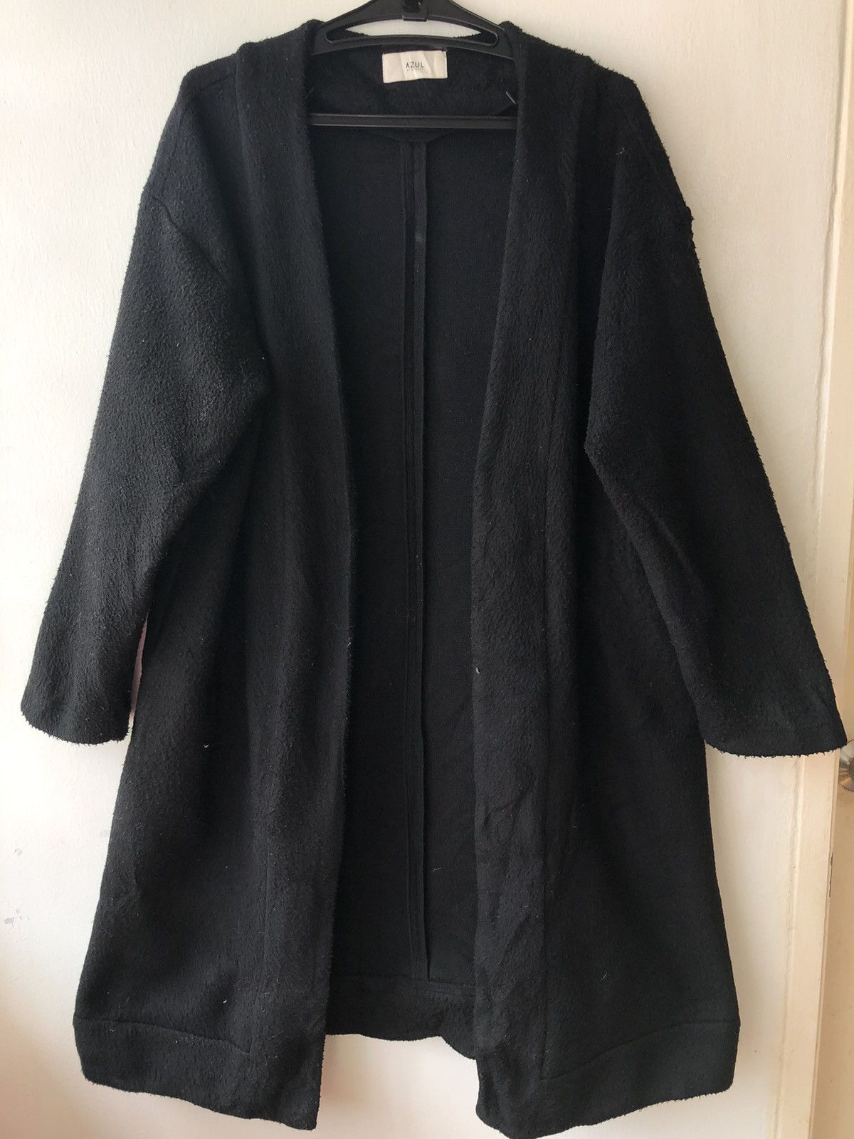 Japanese Brand Azul By Moussy Black Wool Cardigan Size M / US 6-8 / IT 42-44 - 1 Thumbnail