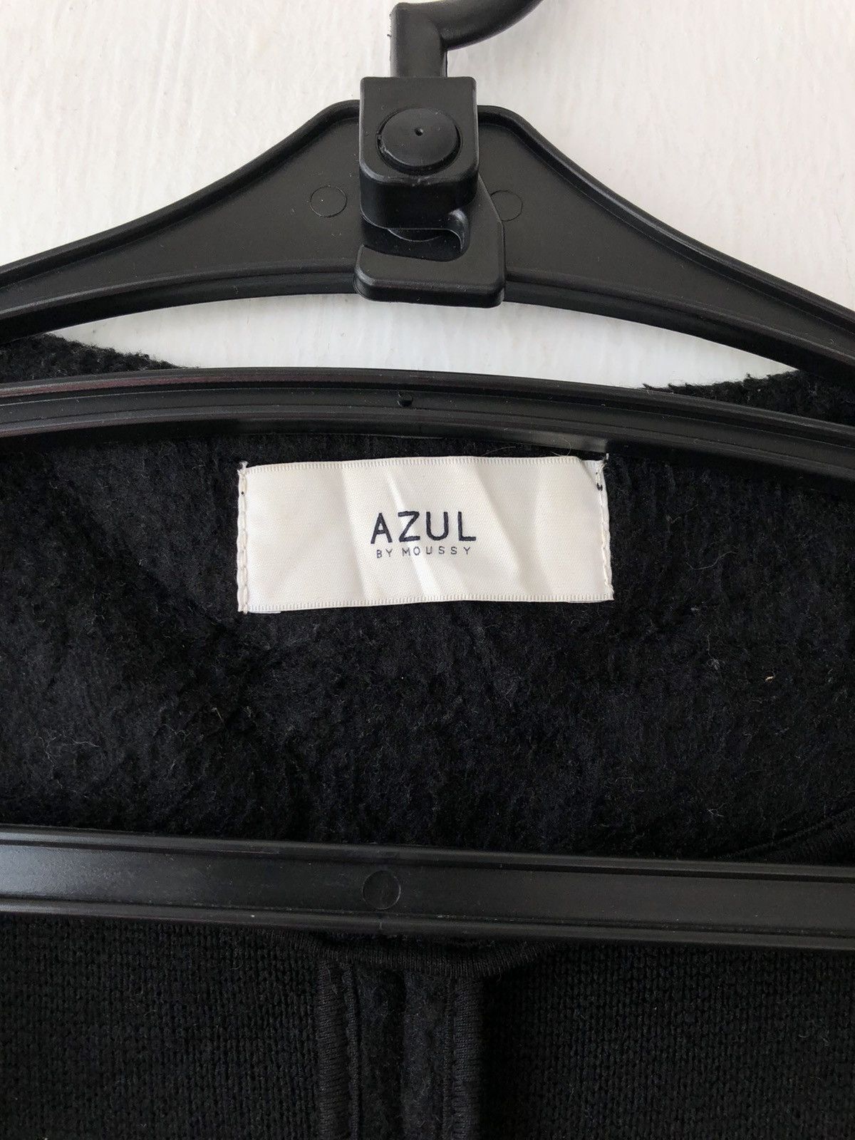 Japanese Brand Azul By Moussy Black Wool Cardigan Size M / US 6-8 / IT 42-44 - 2 Thumbnail
