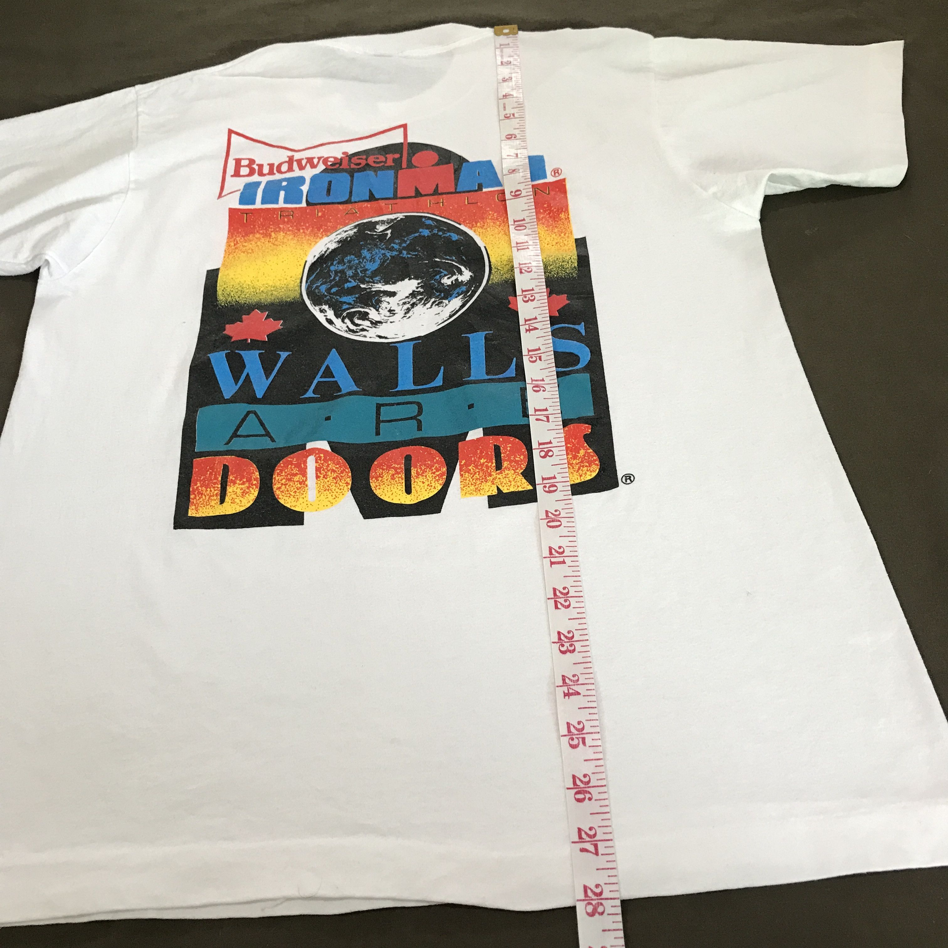 Budweiser Vintage 90s Budweiser Ironman triathlon graphic streetwear Size US L / EU 52-54 / 3 - 10 Thumbnail