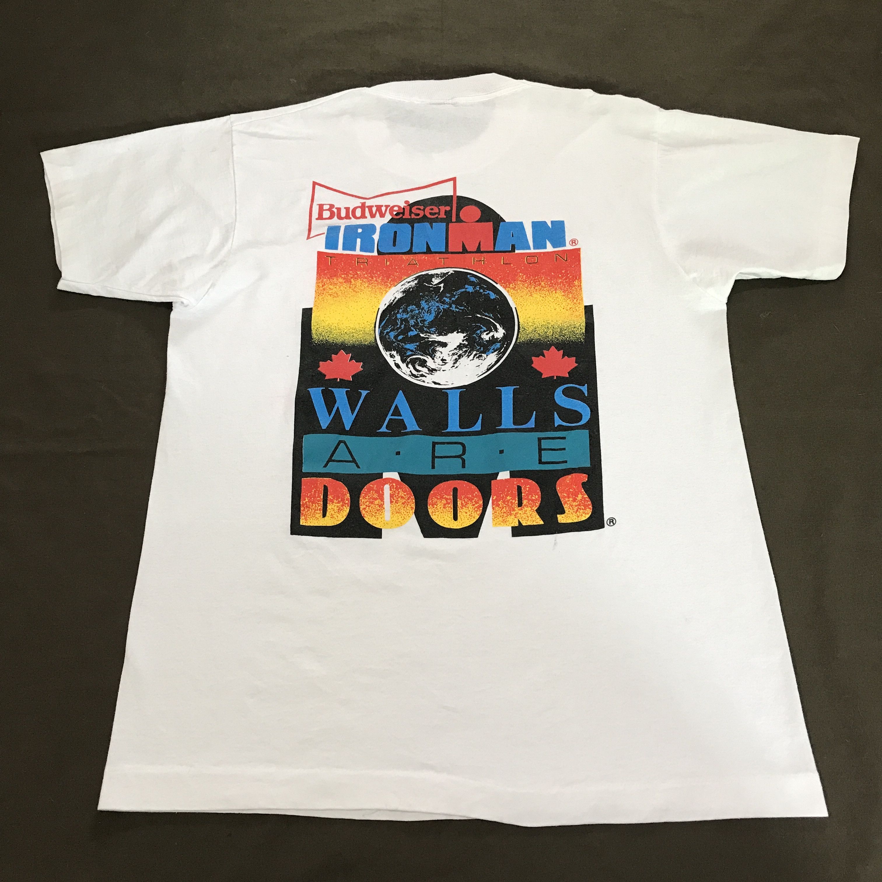 Budweiser Vintage 90s Budweiser Ironman triathlon graphic streetwear Size US L / EU 52-54 / 3 - 1 Thumbnail