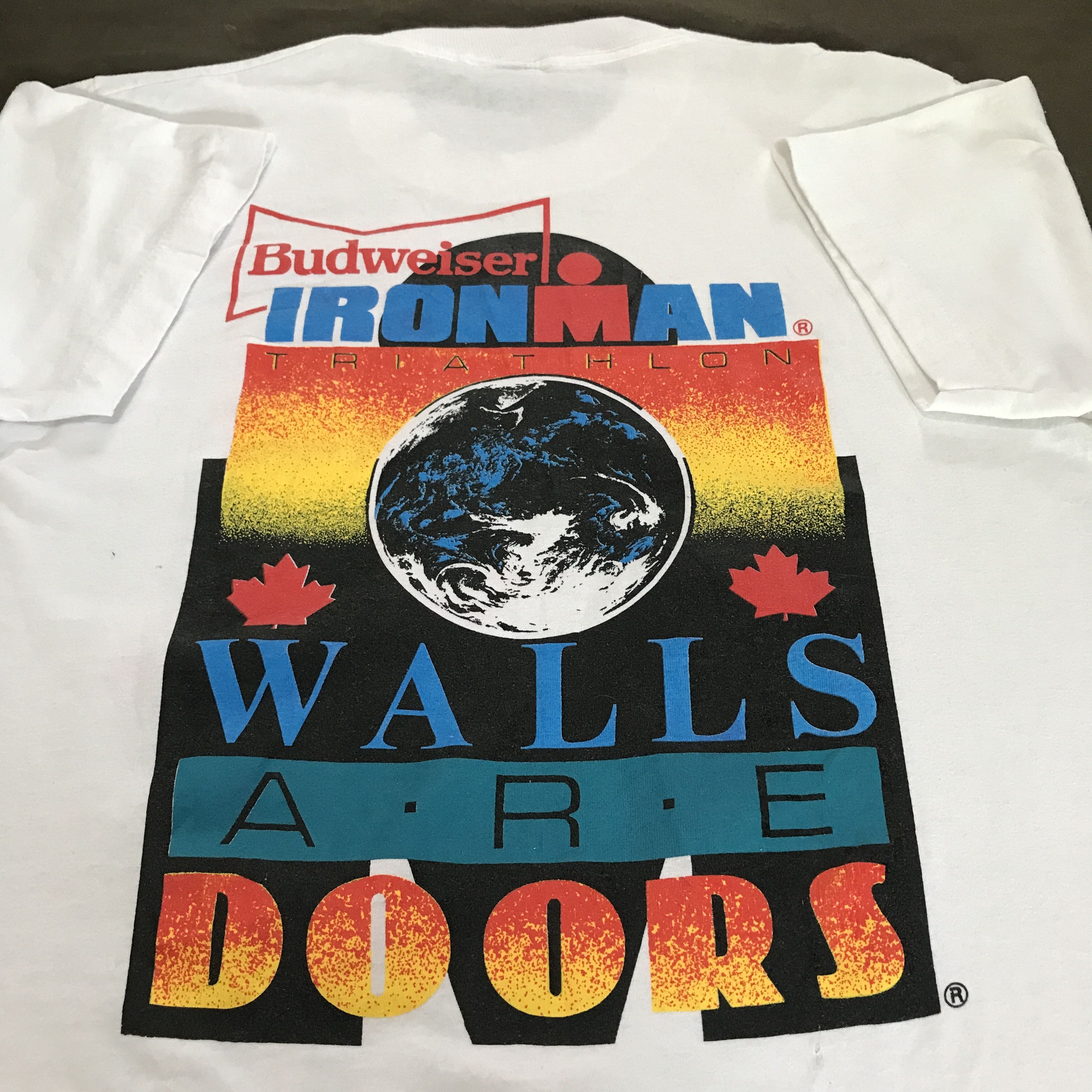 Budweiser Vintage 90s Budweiser Ironman triathlon graphic streetwear Size US L / EU 52-54 / 3 - 2 Thumbnail