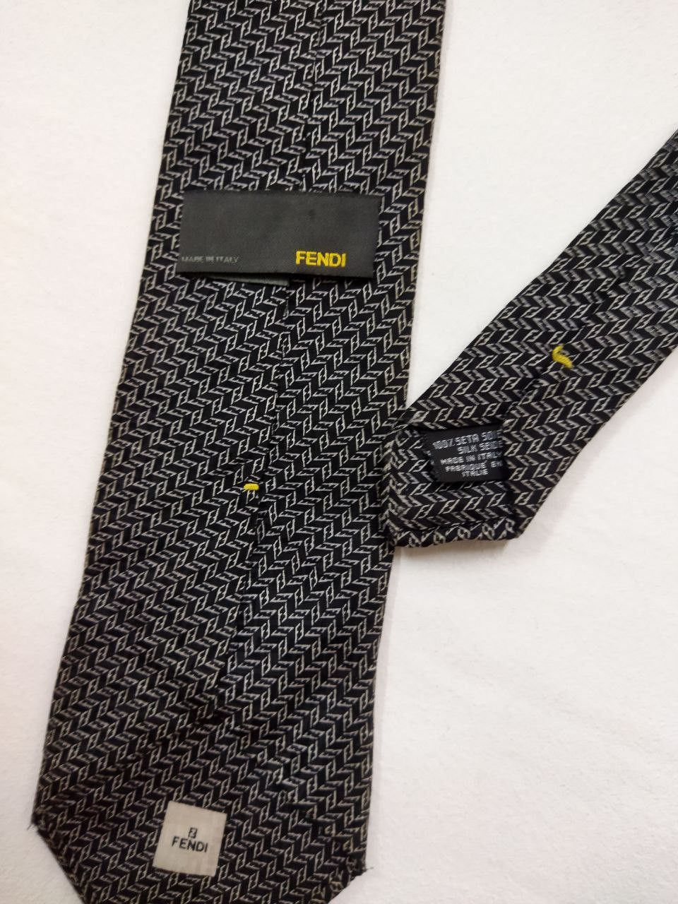 Fendi FENDI Monogram Pure Silk Tie Size ONE SIZE - 4 Thumbnail