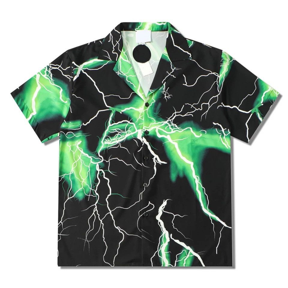 Flash Lightning Print Summer Shirt
