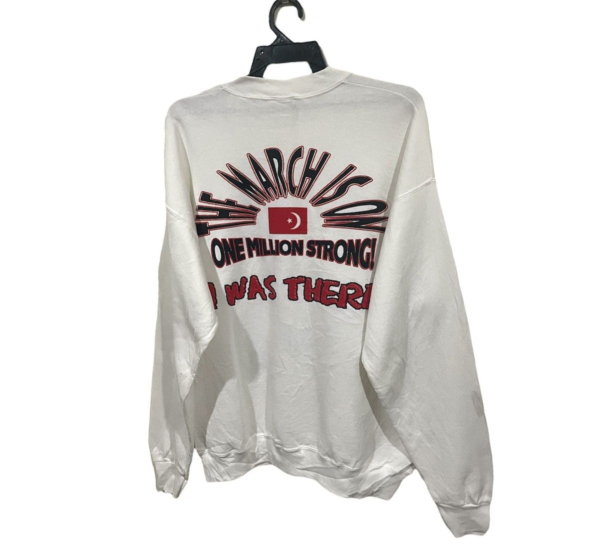 Fruit Of The Loom Vintage 90s Distressed Million Man March Louis Farrakhan Size US XL / EU 56 / 4 - 5 Thumbnail