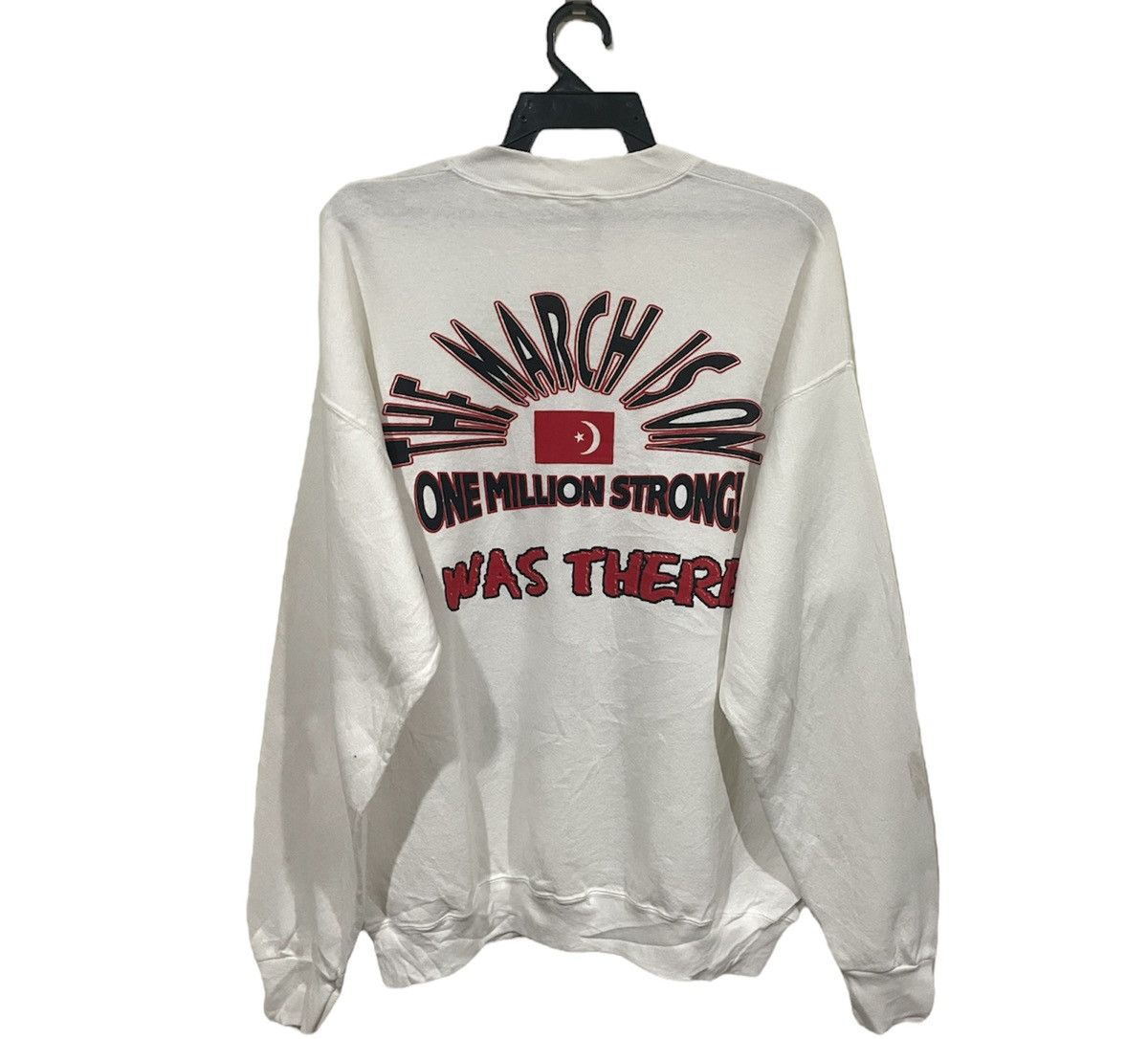 Fruit Of The Loom Vintage 90s Distressed Million Man March Louis Farrakhan Size US XL / EU 56 / 4 - 6 Thumbnail