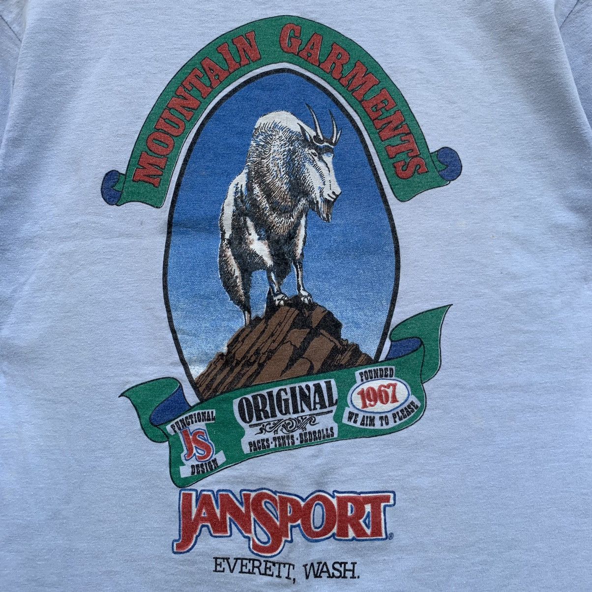 Jansport × Vintage Vintage 70s JANSPORT EVERETT WASH MOUNTAIN GARMENT T-shirt Size US S / EU 44-46 / 1 - 8 Thumbnail