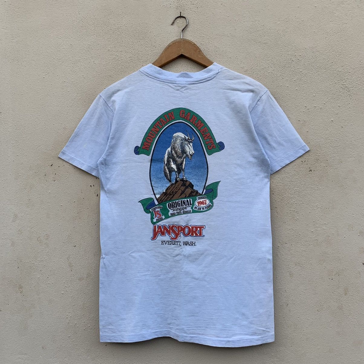 Jansport × Vintage Vintage 70s JANSPORT EVERETT WASH MOUNTAIN GARMENT T-shirt Size US S / EU 44-46 / 1 - 6 Thumbnail