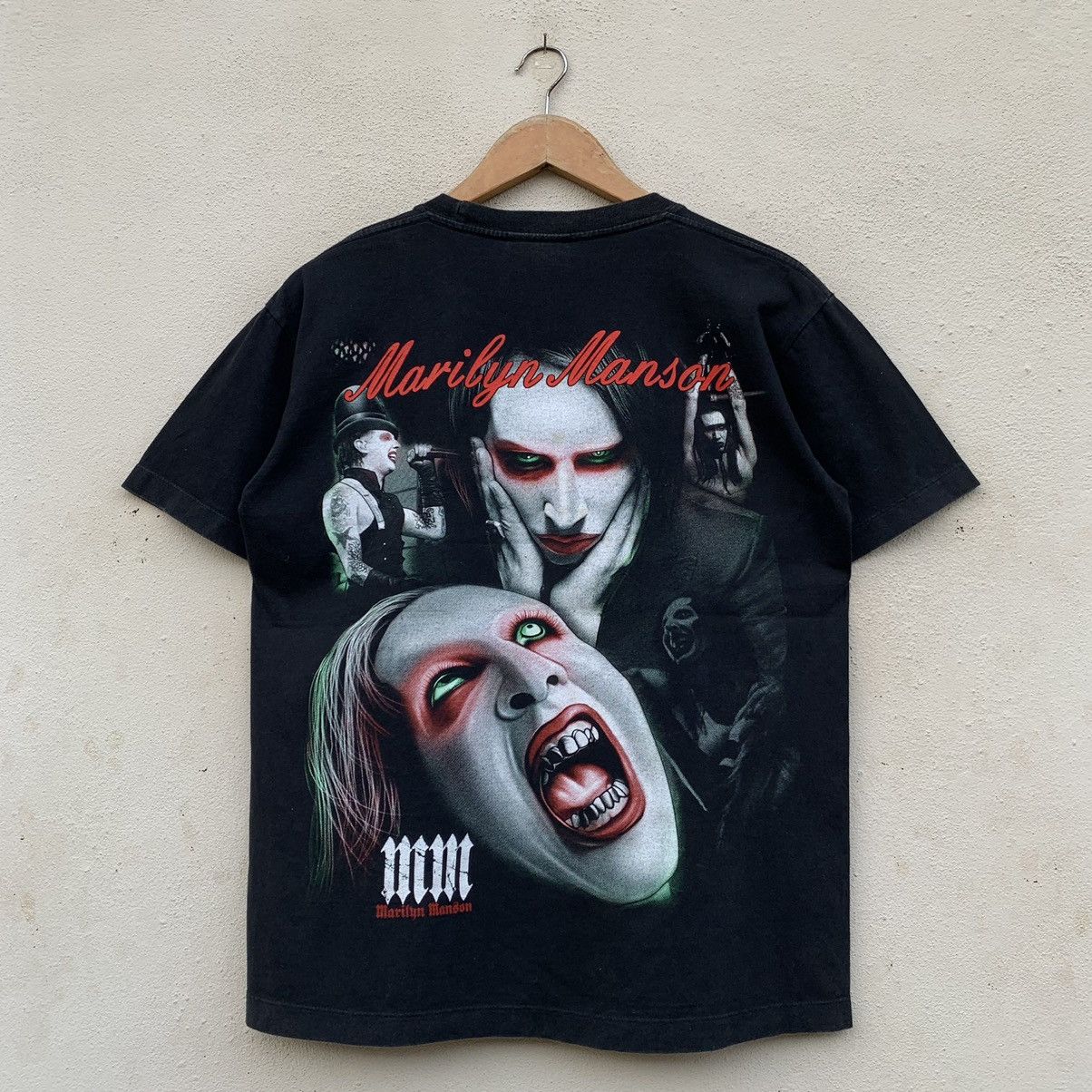 Band Tees × Marilyn Manson × Vintage RARE🔥Vintage MARILYN MANSON RARE DESIGN BUG PRINT T-shirt Size US M / EU 48-50 / 2 - 6 Thumbnail