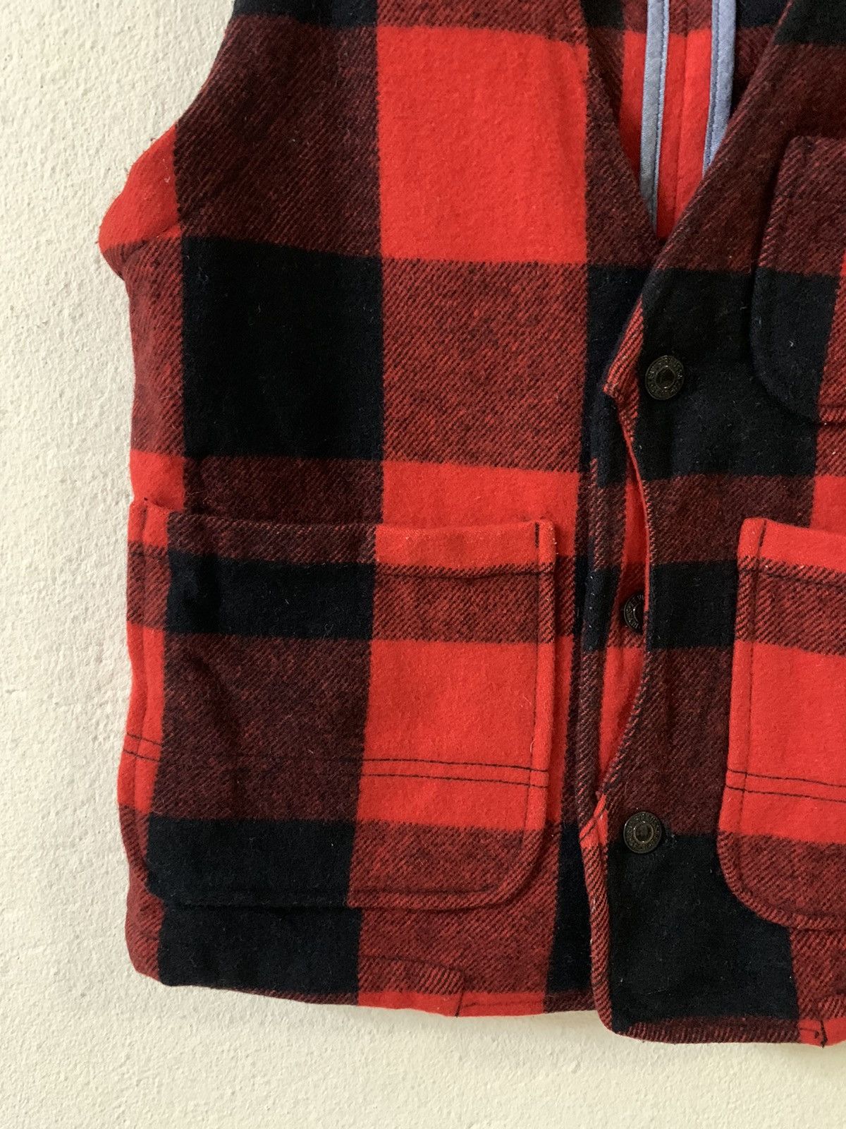 Levi's Levis Plaid Wool Vest Size US S / EU 44-46 / 1 - 3 Thumbnail