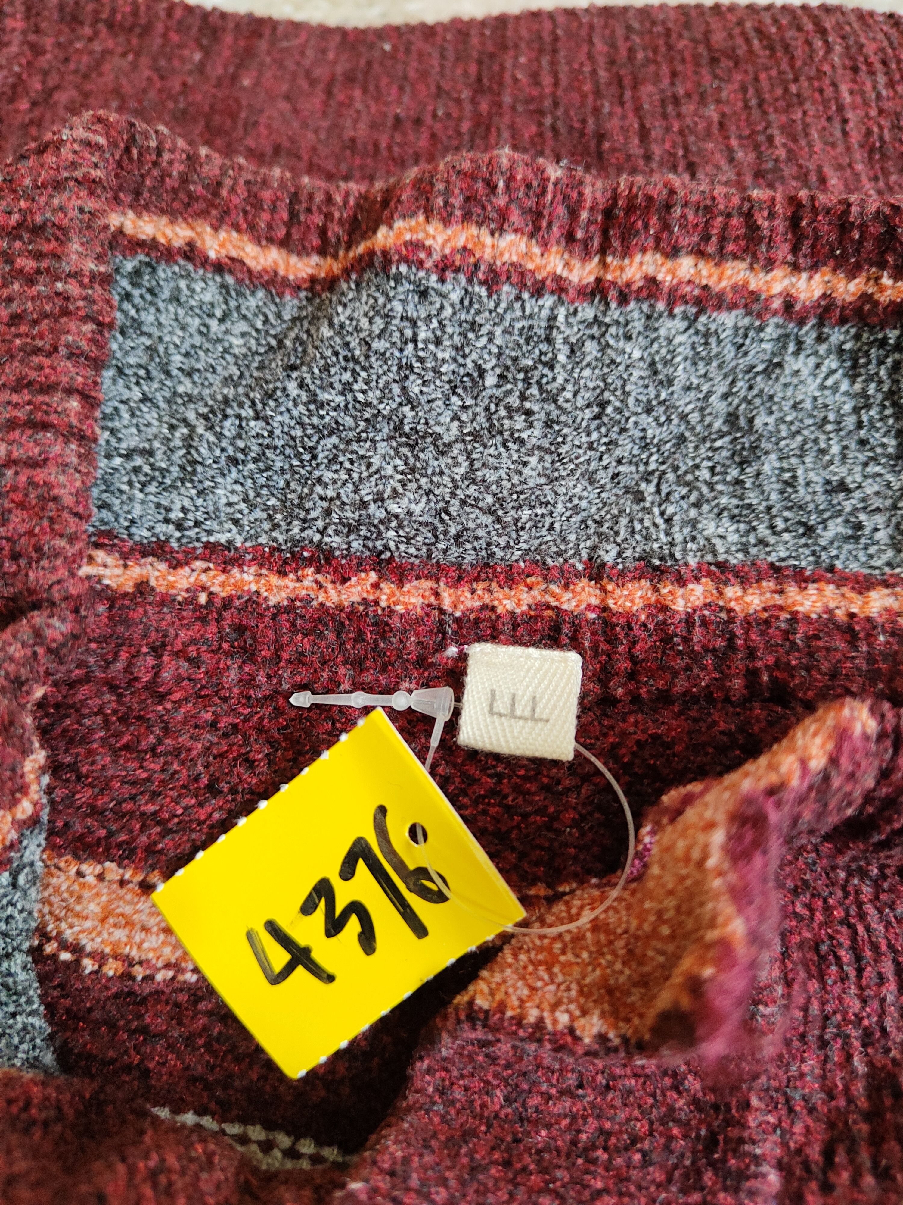 Japanese Brand Top Valu stripe Brown/Gray Knitwear #4376 Size US XL / EU 56 / 4 - 9 Thumbnail