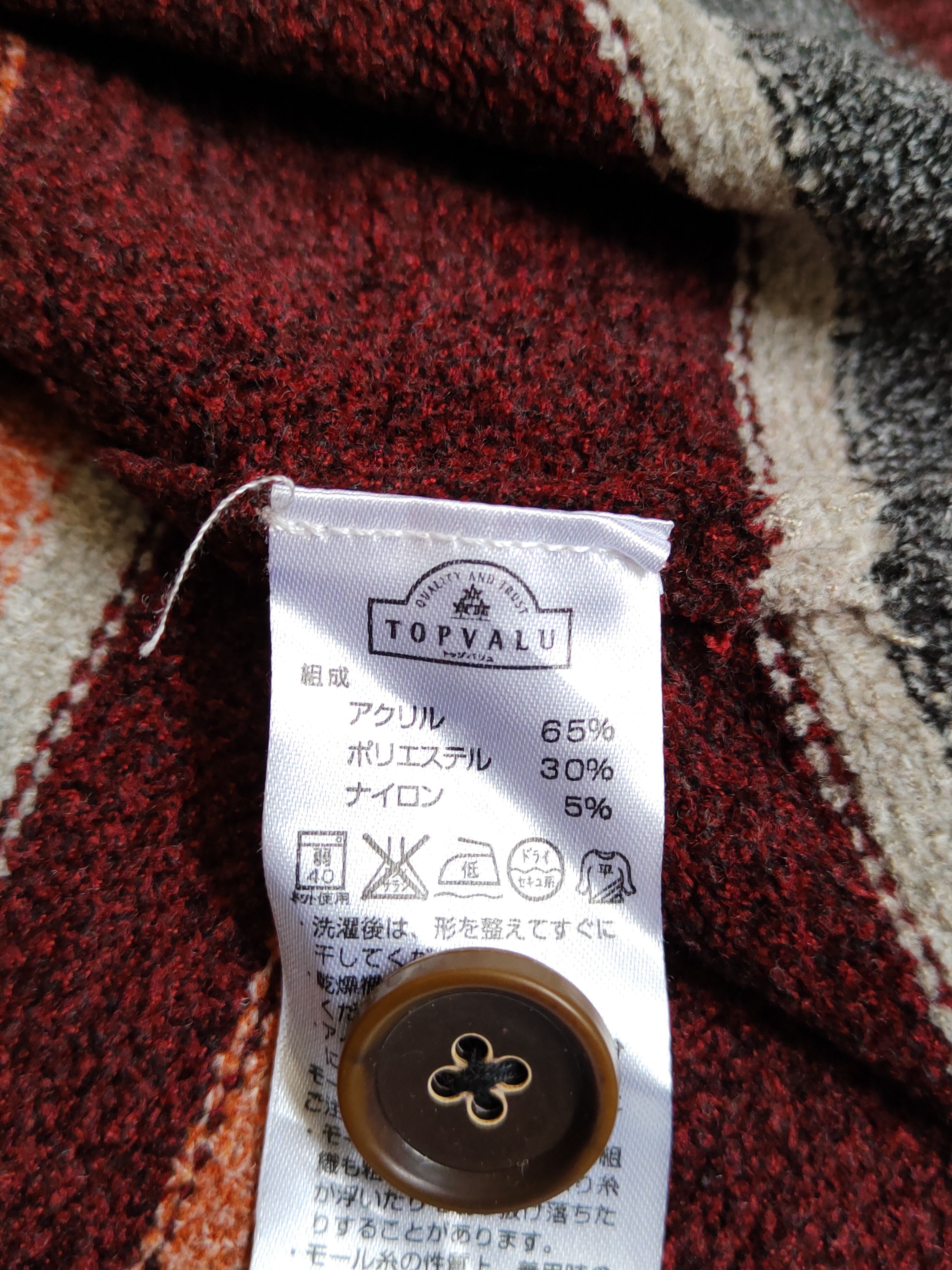 Japanese Brand Top Valu stripe Brown/Gray Knitwear #4376 Size US XL / EU 56 / 4 - 8 Thumbnail