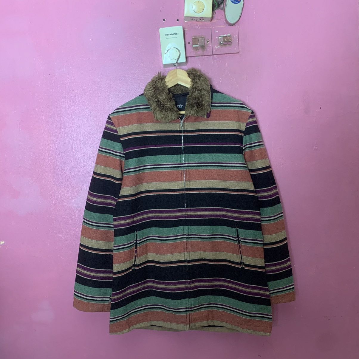 Designer × Japanese Brand × Yohji Yamamoto Authentic Ined Japan Yohji Yamamoto Zipper Striped Jacket Size US M / EU 48-50 / 2 - 2 Thumbnail