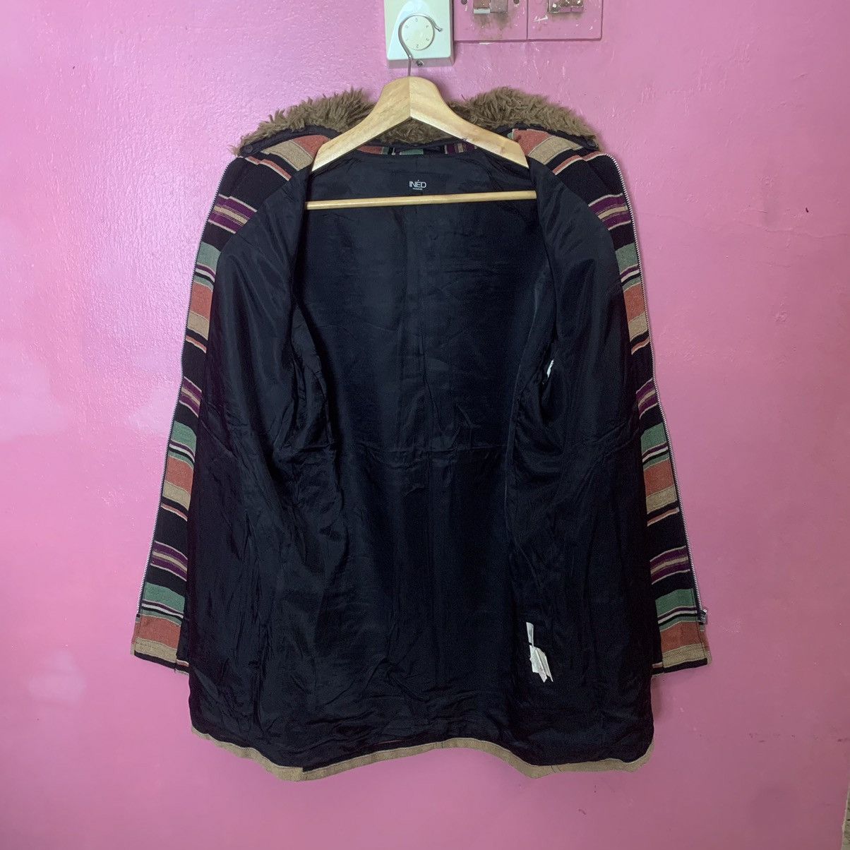 Designer × Japanese Brand × Yohji Yamamoto Authentic Ined Japan Yohji Yamamoto Zipper Striped Jacket Size US M / EU 48-50 / 2 - 9 Thumbnail