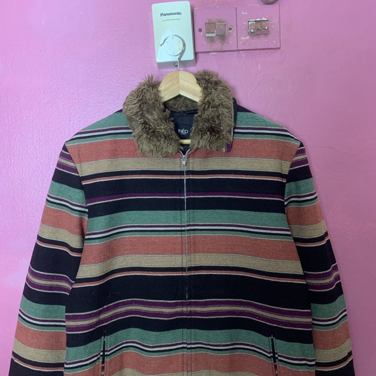 Designer × Japanese Brand × Yohji Yamamoto Authentic Ined Japan Yohji Yamamoto Zipper Striped Jacket Size US M / EU 48-50 / 2 - 3 Thumbnail