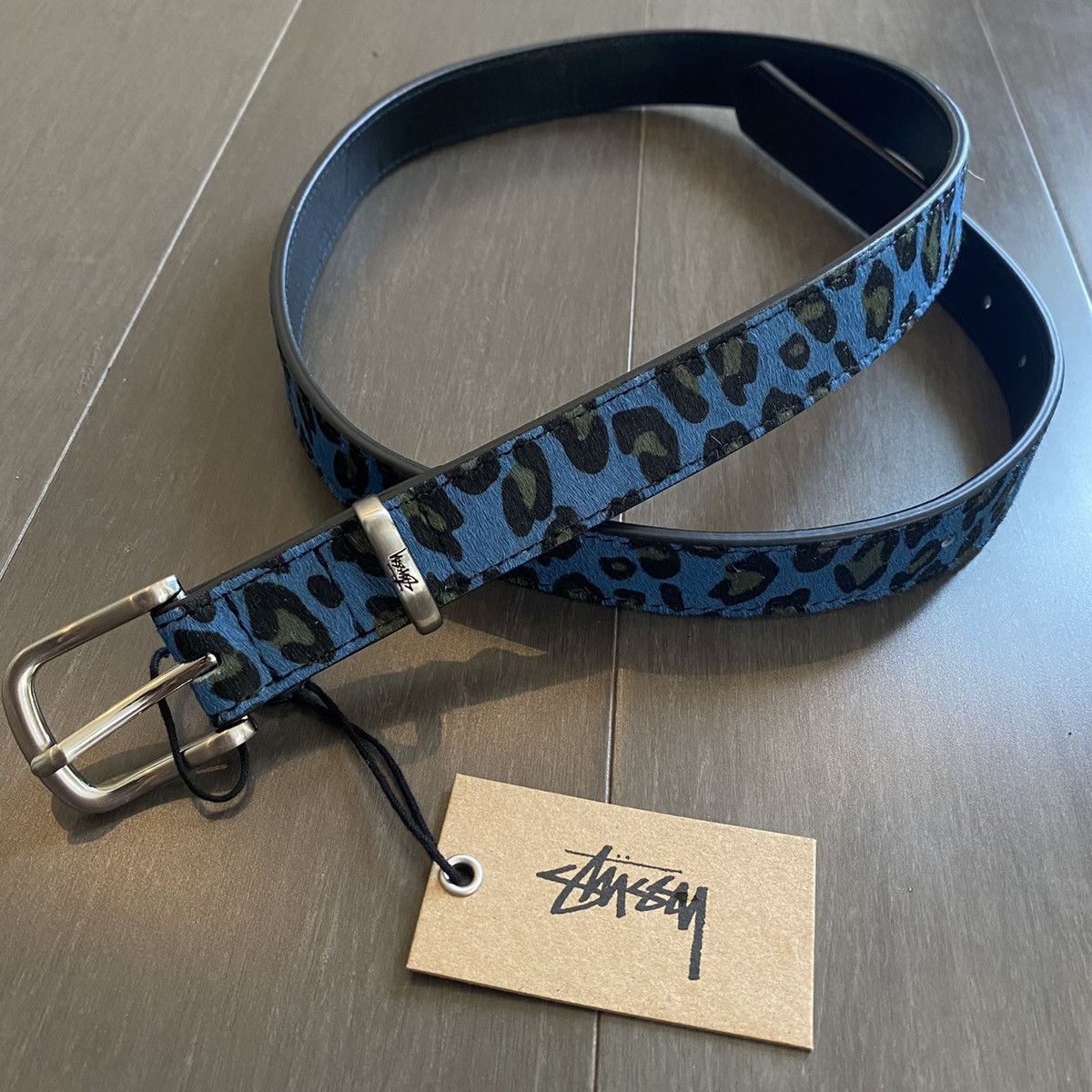 STUSSY ANIMAL PRINT DRESS BELT-