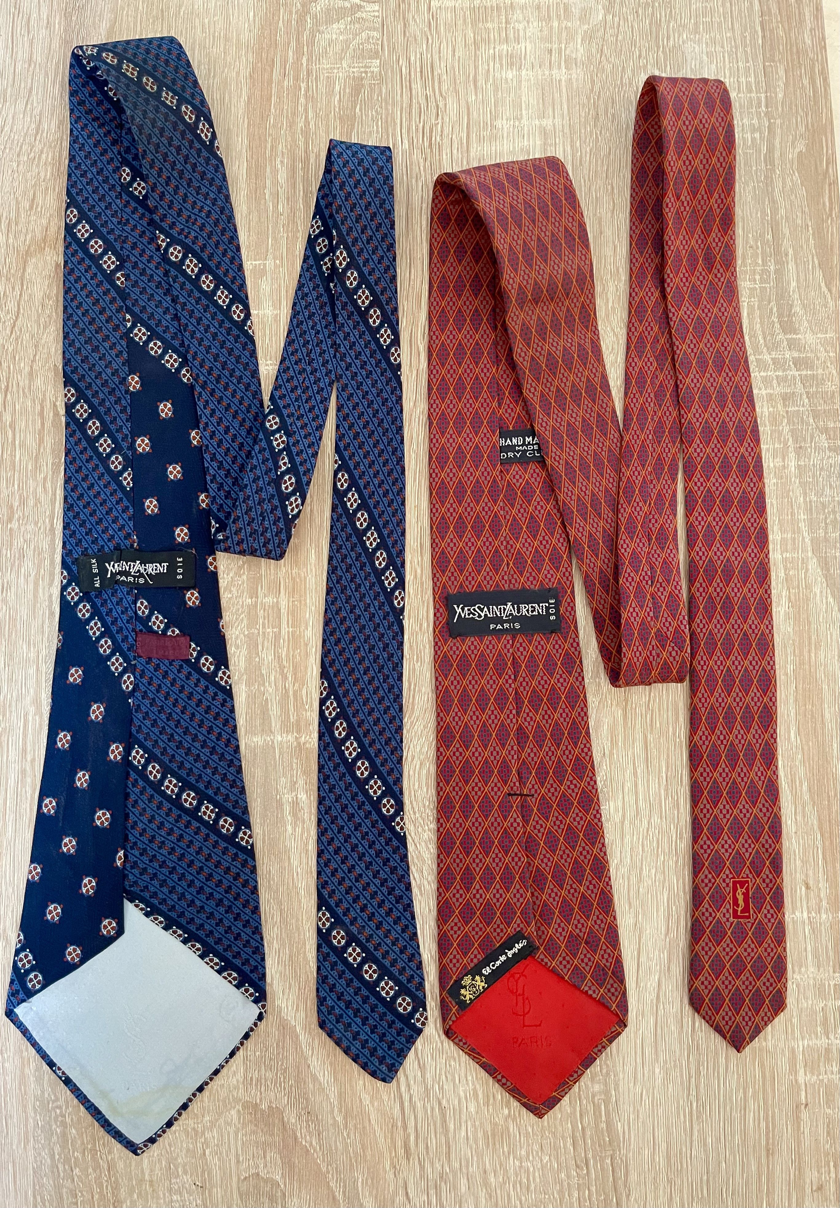 Yves Saint Laurent 🔥 2 x Yves Saint Laurent YSL silk Ties Size ONE SIZE - 2 Thumbnail