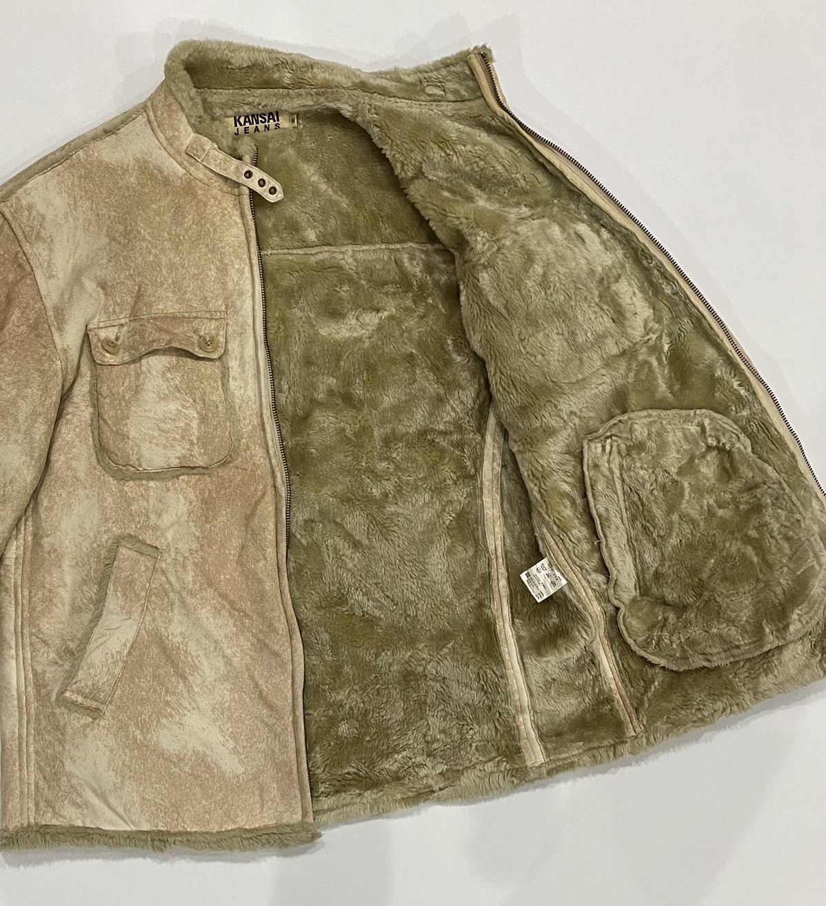 Kansai Yamamoto × Seditionaries × Yohji Yamamoto Kansai Jeans by Kansai Yamamoto Shearling Suede Jacket Size US M / EU 48-50 / 2 - 10 Thumbnail