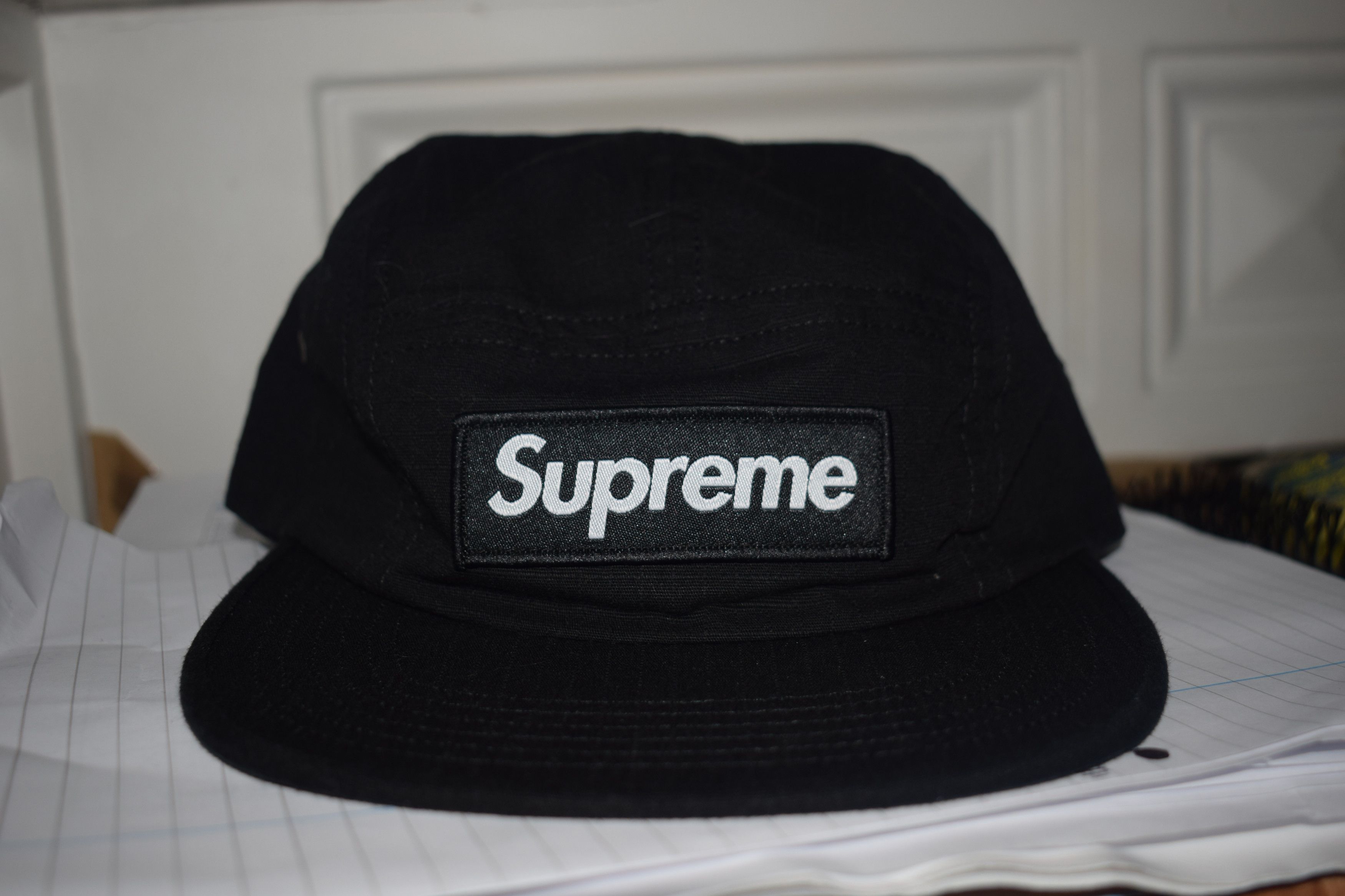 Supreme Supreme Metal Ring Camp Cap Black | Grailed