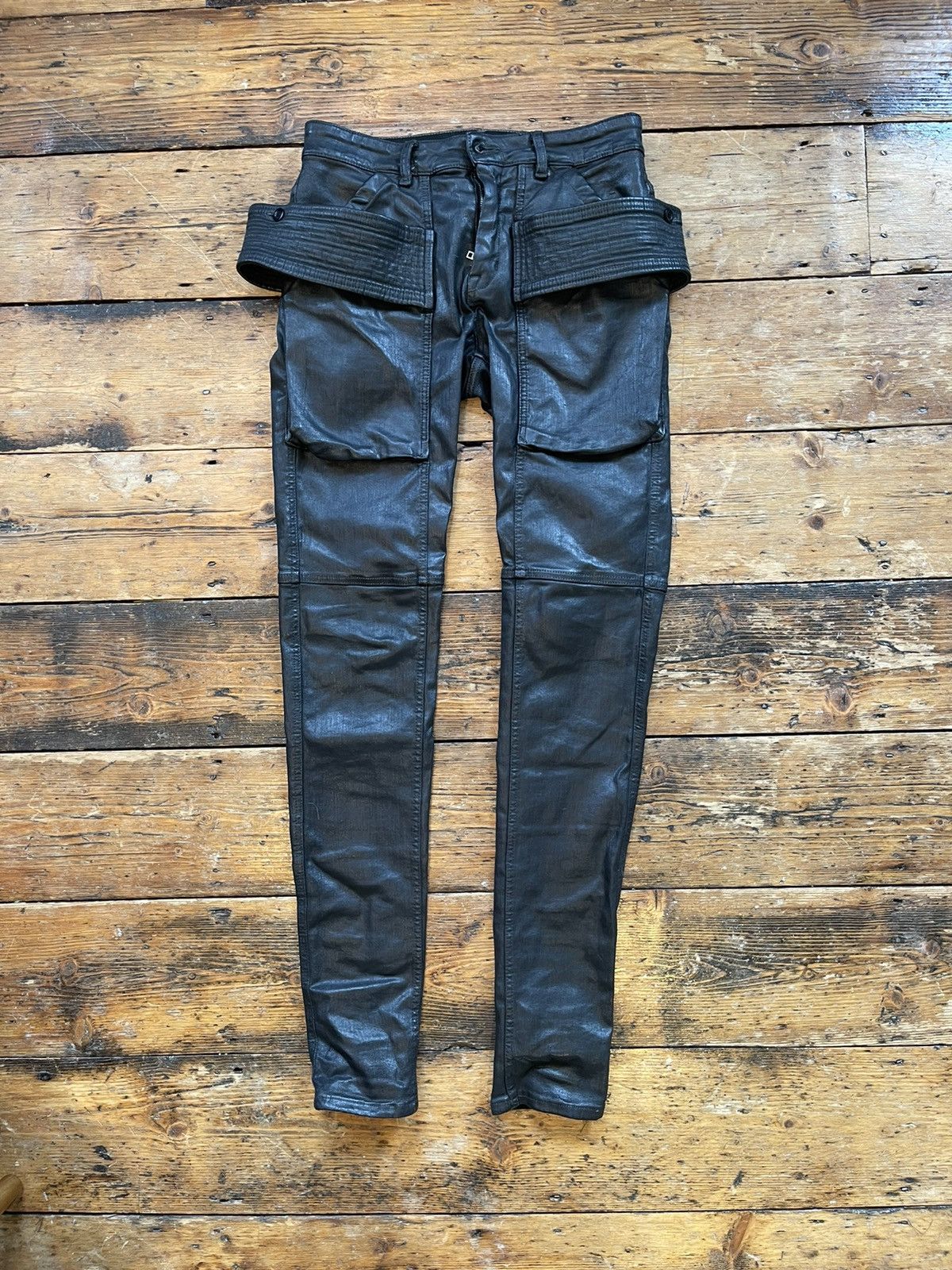 Rick Owens Rick Owens DRKSHDW EASY CREATCH CUT WAX JEANS | Grailed