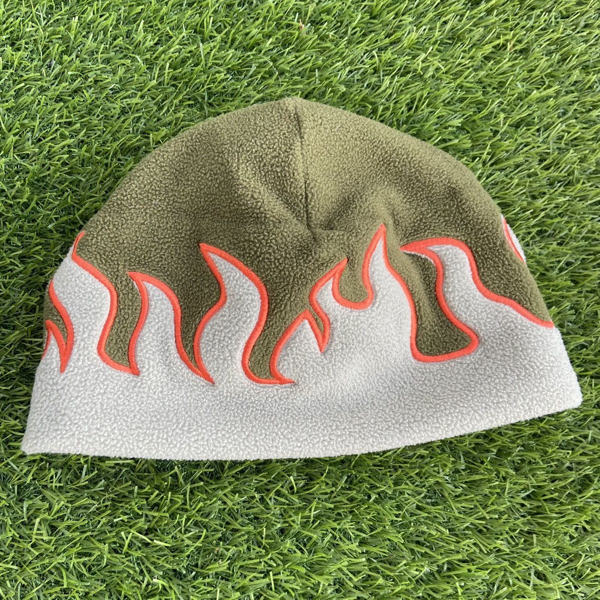 Japanese Brand 1990s FLEECE FLAME HAT Size ONE SIZE - 1 Thumbnail