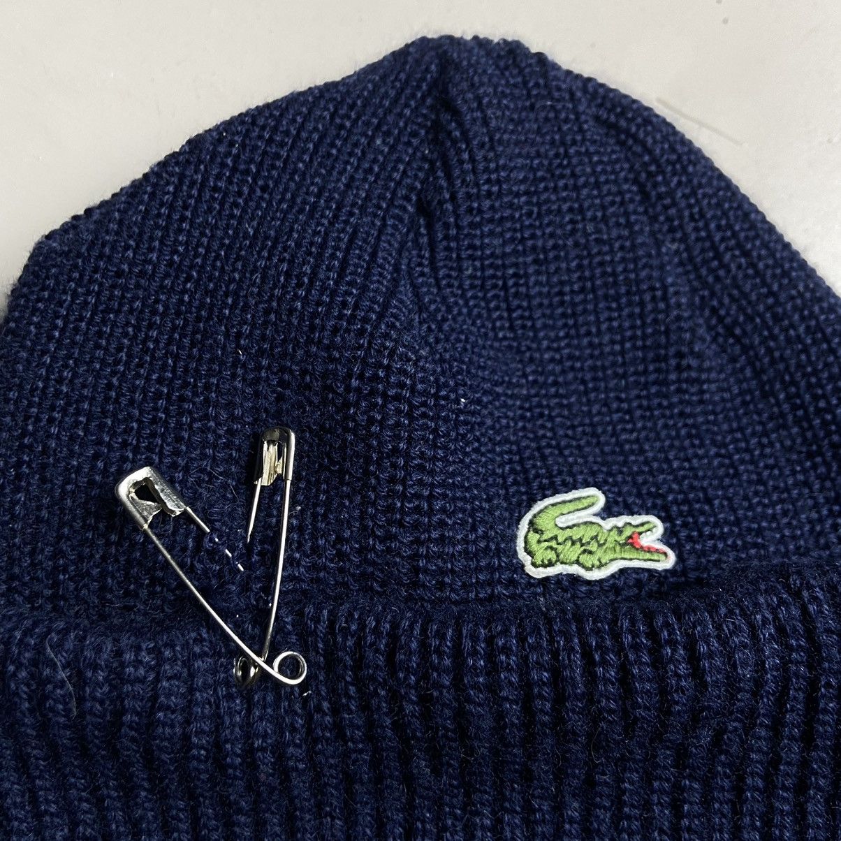 Lacoste 1990s LACOSTE VINTAGE ARCHIVE MINIMALISTIC BEANIE - № 4075 Size ONE SIZE - 2 Thumbnail