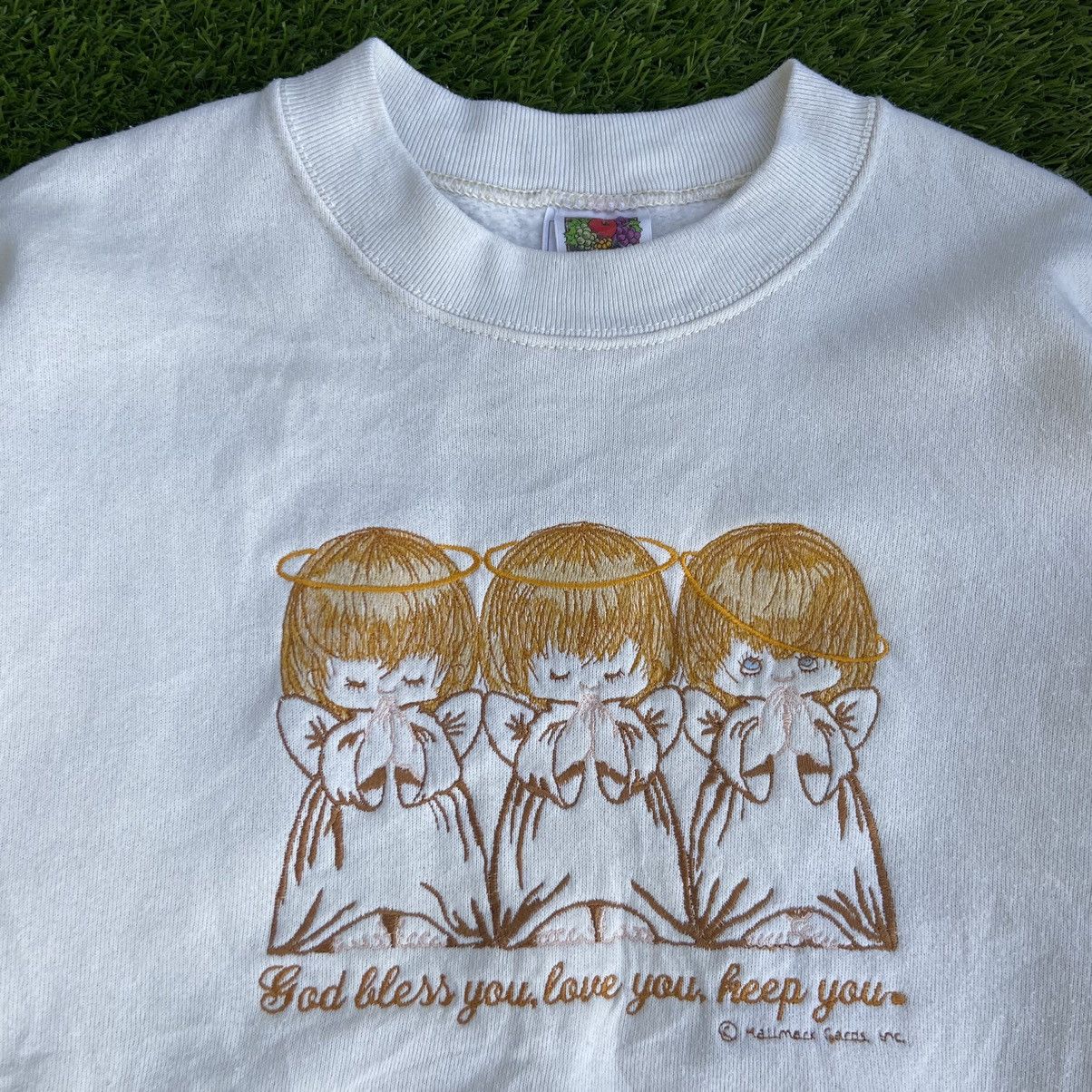 Vintage JESUS BLESS YOU, LOVE YOU, KEEP YOU 1980s SWEATSHIRT - 1038 Size US L / EU 52-54 / 3 - 2 Thumbnail