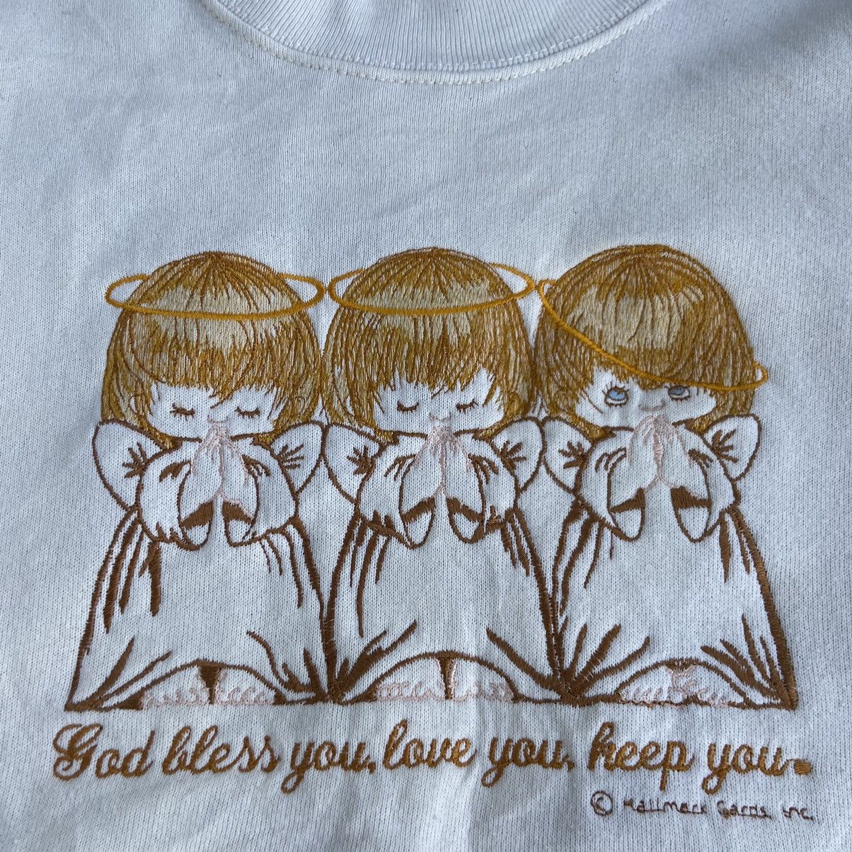 Vintage JESUS BLESS YOU, LOVE YOU, KEEP YOU 1980s SWEATSHIRT - 1038 Size US L / EU 52-54 / 3 - 4 Thumbnail