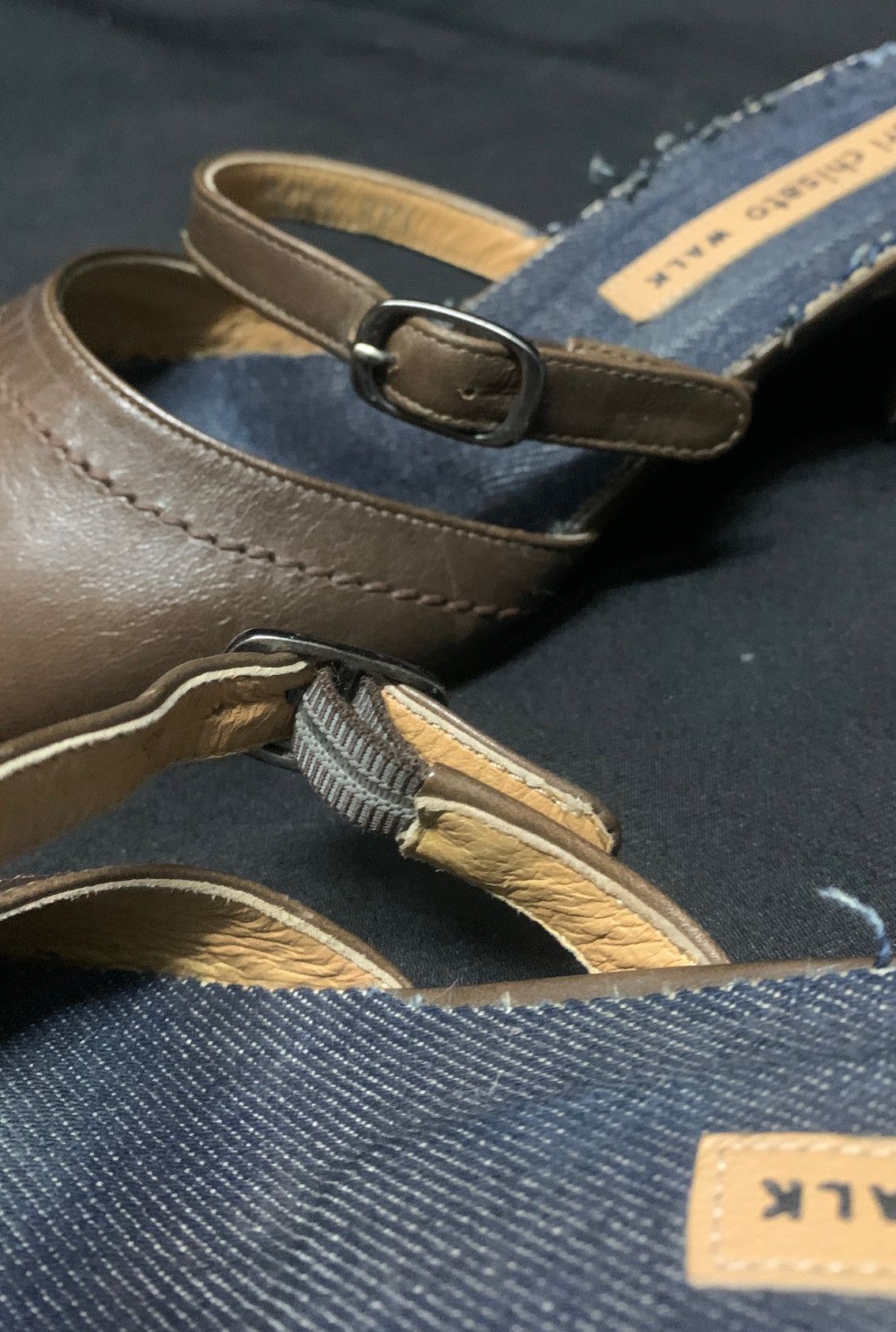 Issey Miyake VINTAGE TSUMORI CHISATO ISSEY MIYKE LEATHER SANDALS Size US 6 / IT 36 - 7 Thumbnail
