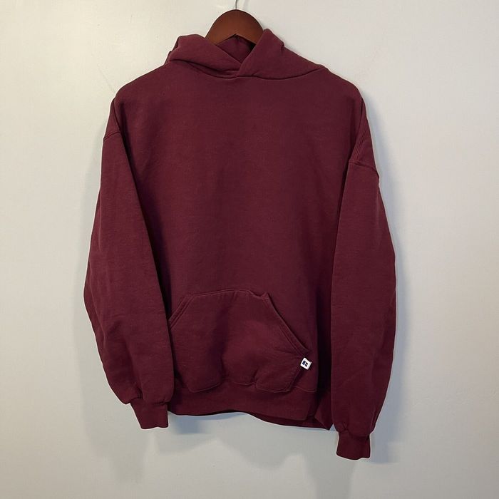 Vintage Vintage 90s Russell Athletic Hoodie Faded Maroon Made In USA ...