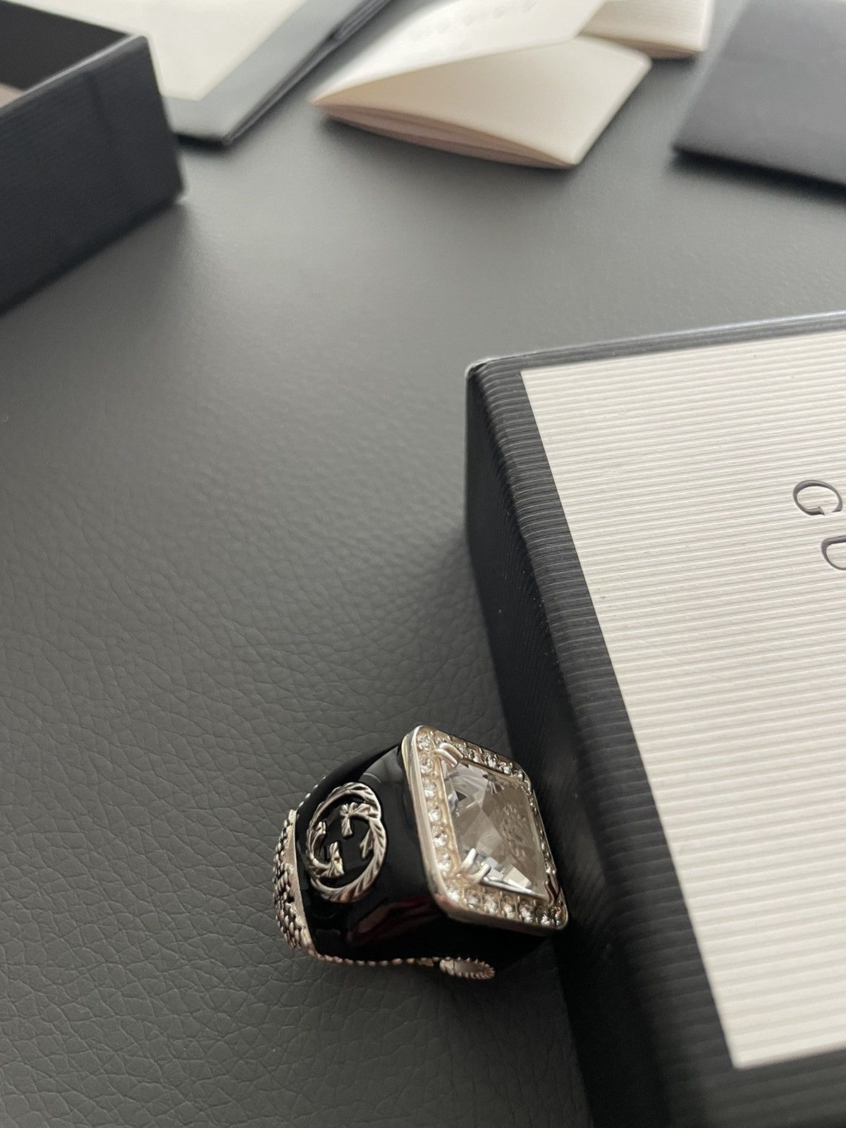 Gucci New Super Runway Limited Edition Diamond 💎 Stone Men’s Ring Size ONE SIZE - 17 Thumbnail