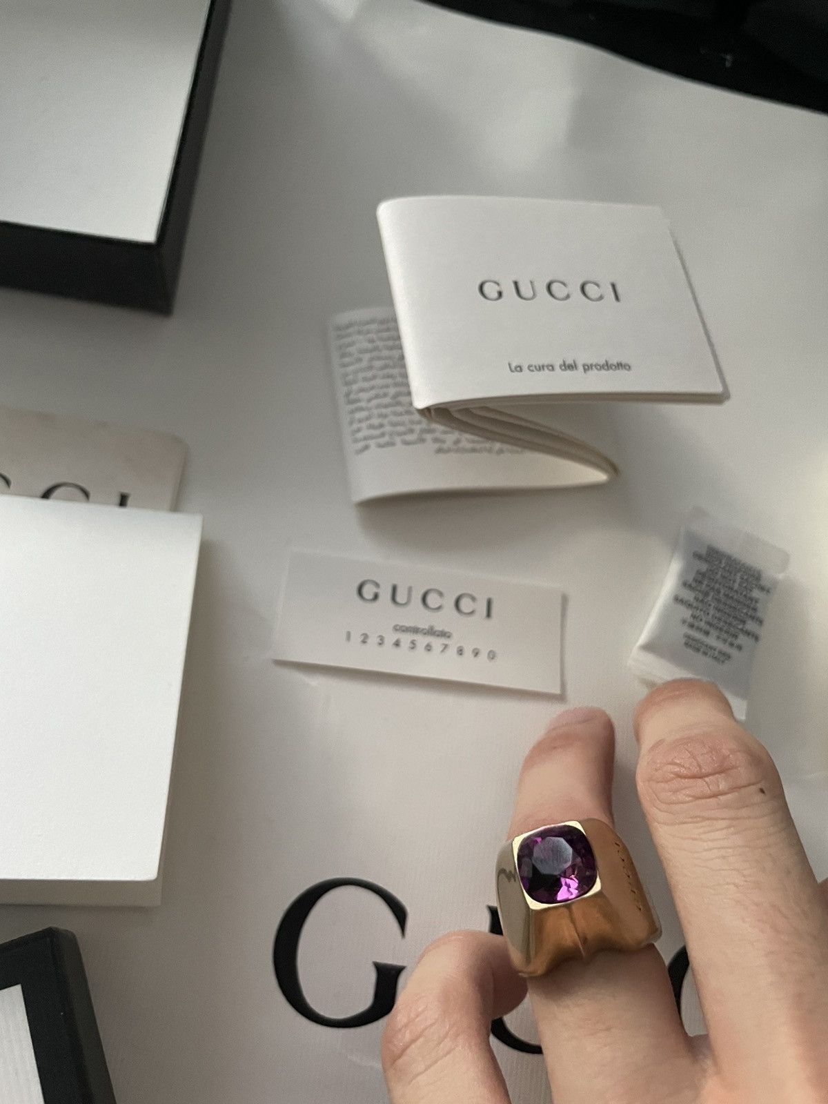 Gucci NEW Rare Limited Edition Super Runway Precious Stone Rings Size ONE SIZE - 23 Thumbnail