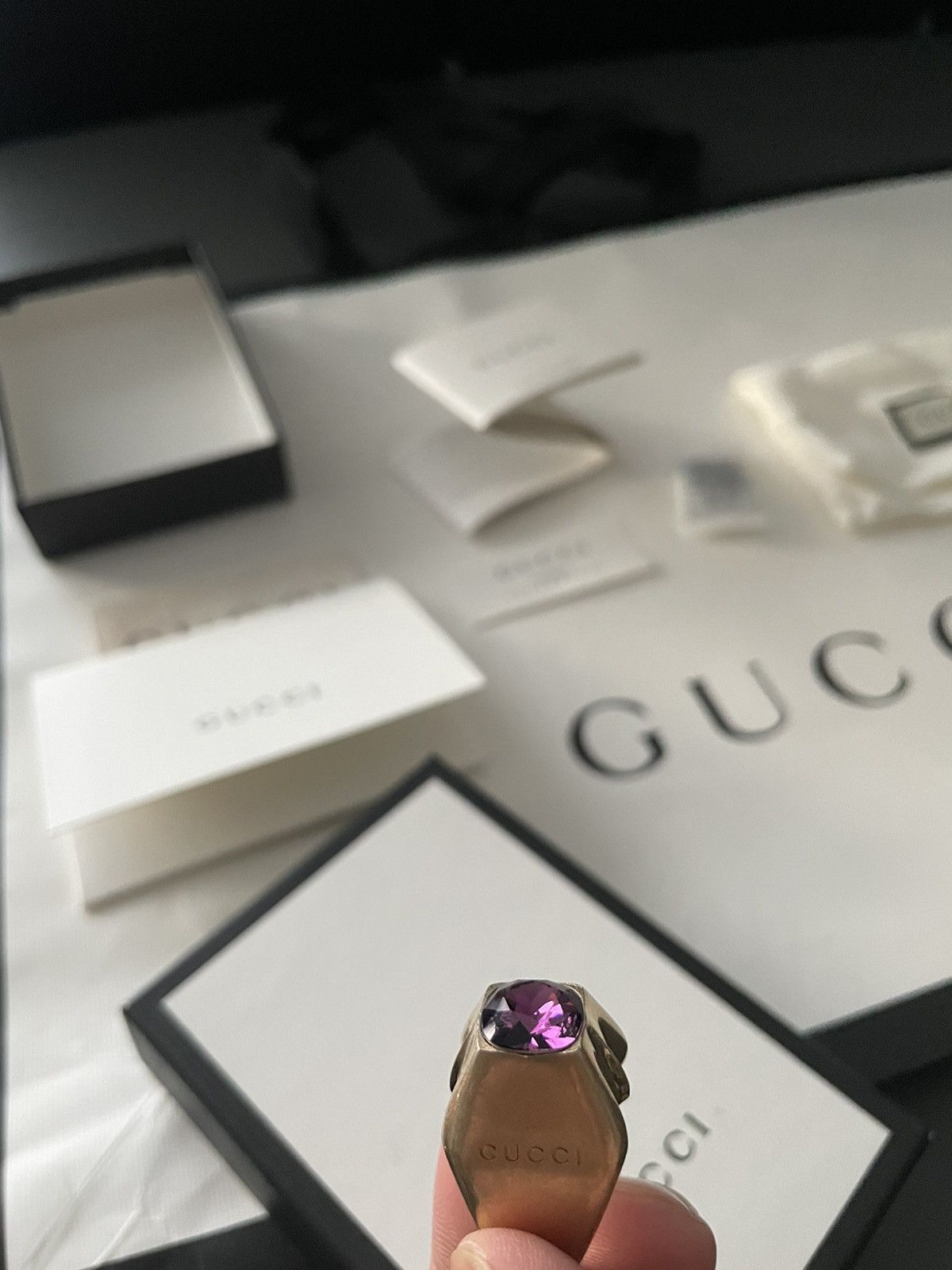Gucci NEW Rare Limited Edition Super Runway Precious Stone Rings Size ONE SIZE - 15 Thumbnail