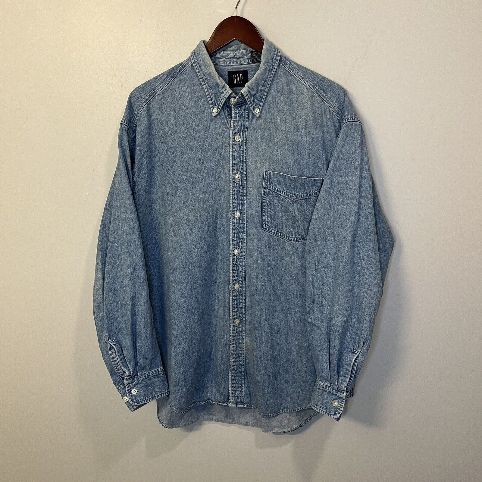 Vintage Gap Shirt Denim Jean Button Up Shirt
