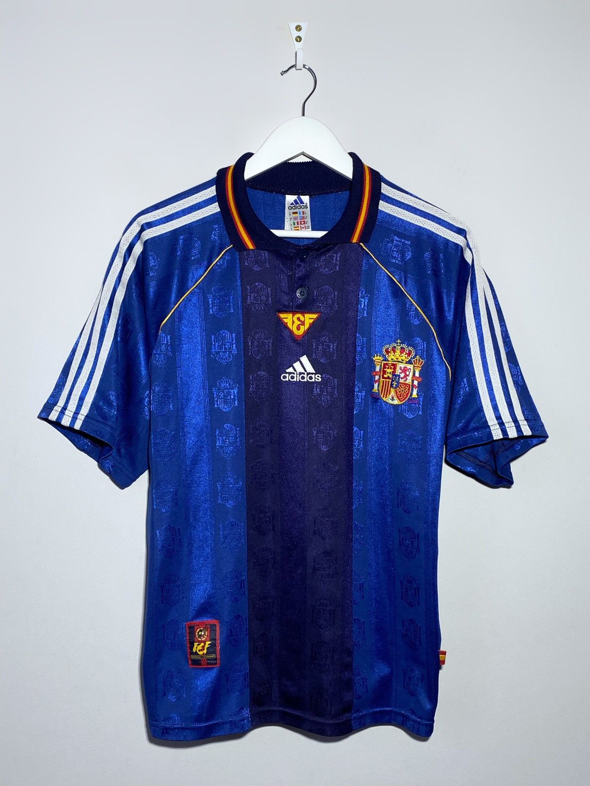 Adidas Spain 1999 Vintage Away Football Shirt