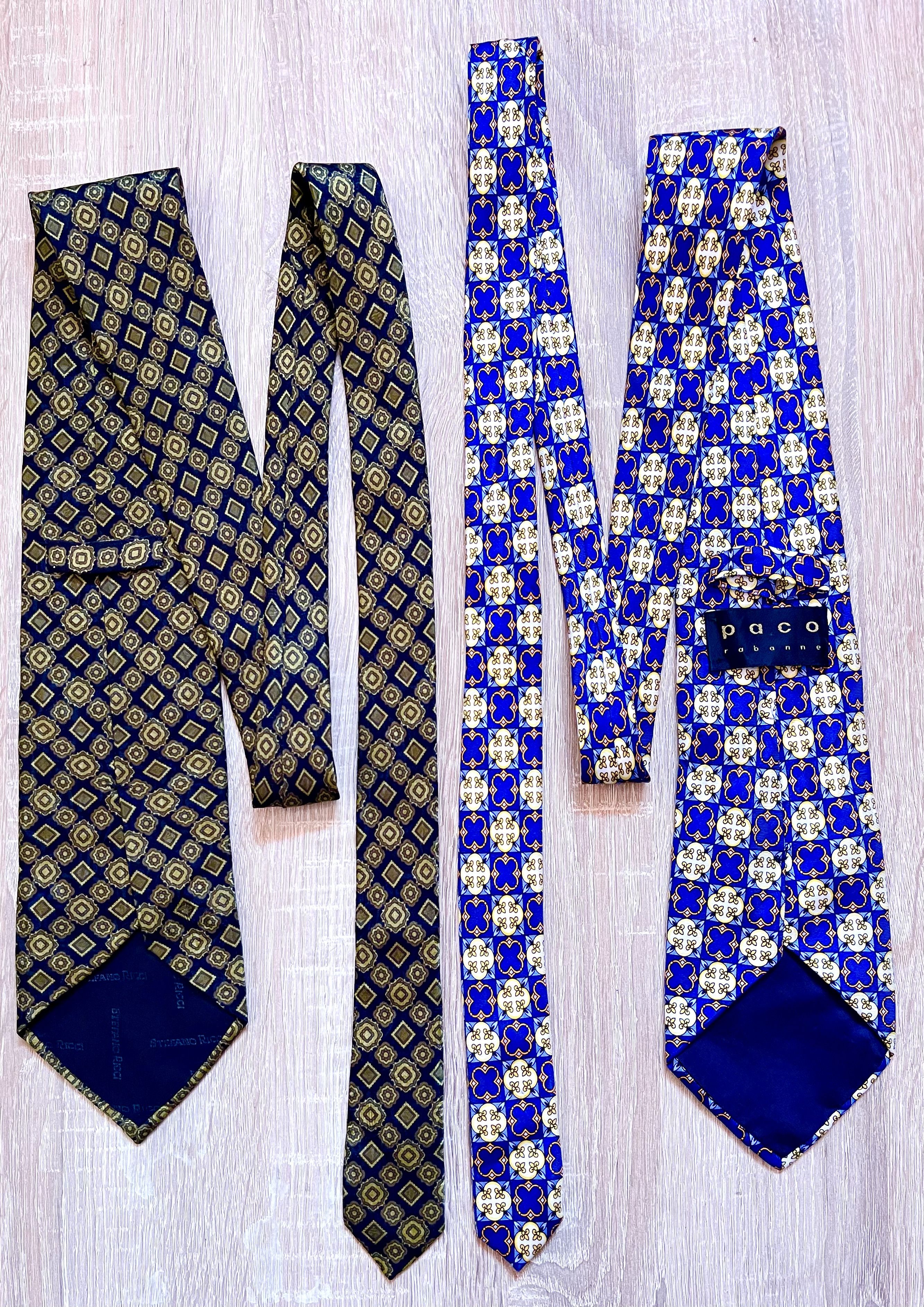 🔥 2 x Stefano Ricci also 1 paco Rabanne silk Ties