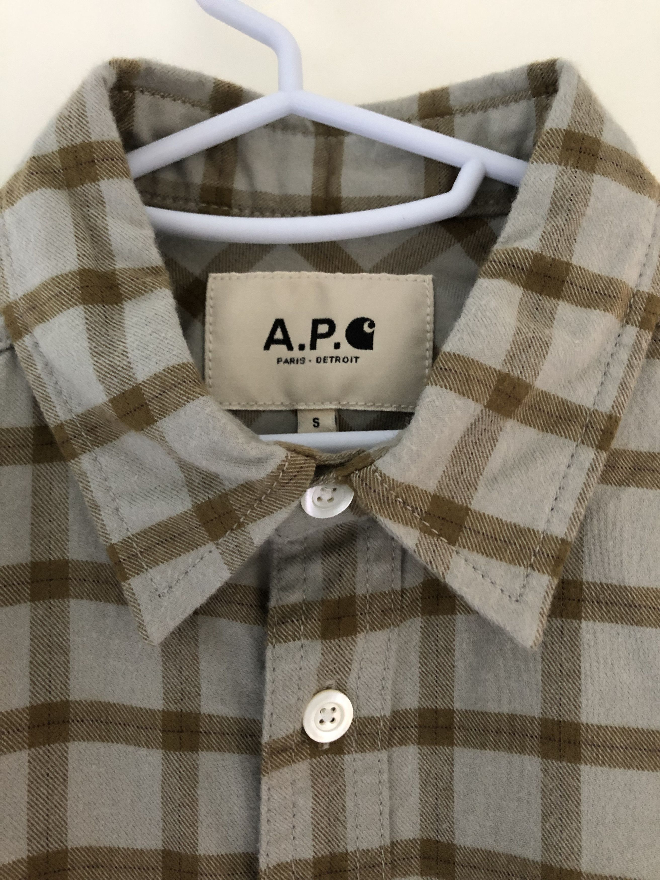 A.P.C. APC x Carhartt Farmer John Flannel Shirt Small S Size US S / EU 44-46 / 1 - 2 Thumbnail