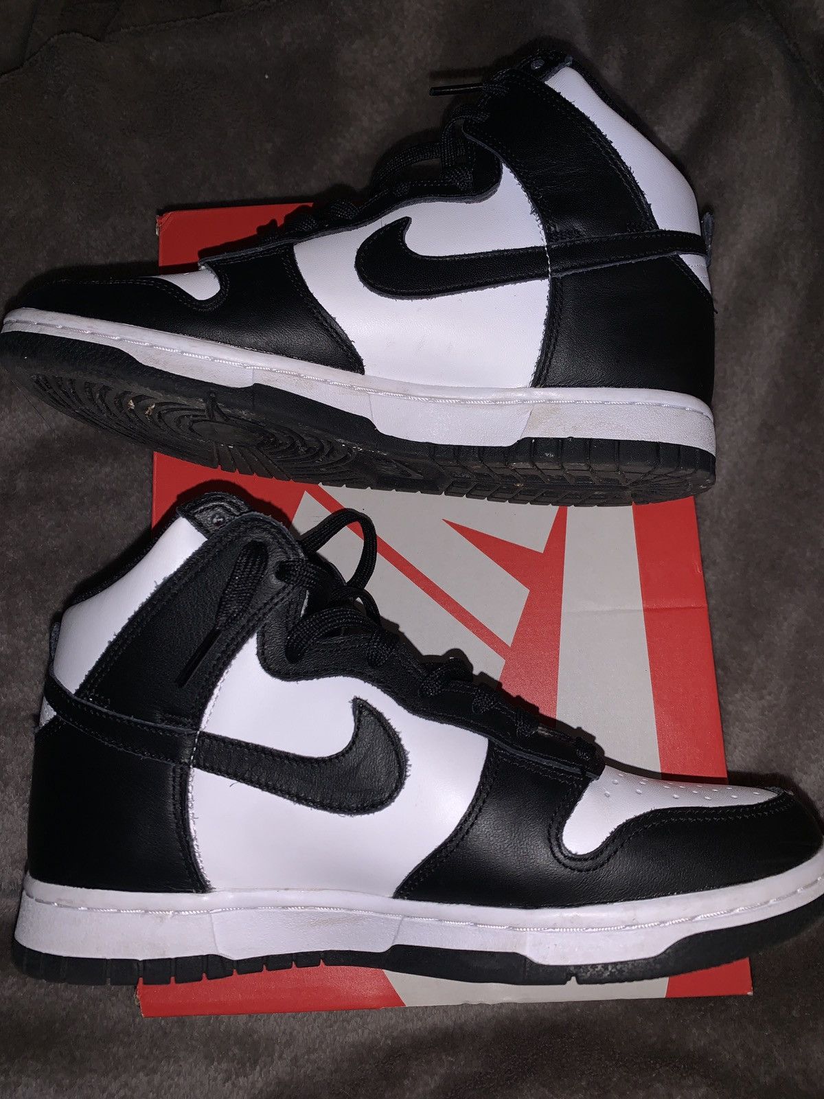 Jordan Brand × Nike NIKE DUNK HIGH WHITE/BLACK Size US 6.5 / EU 39-40 - 2 Thumbnail