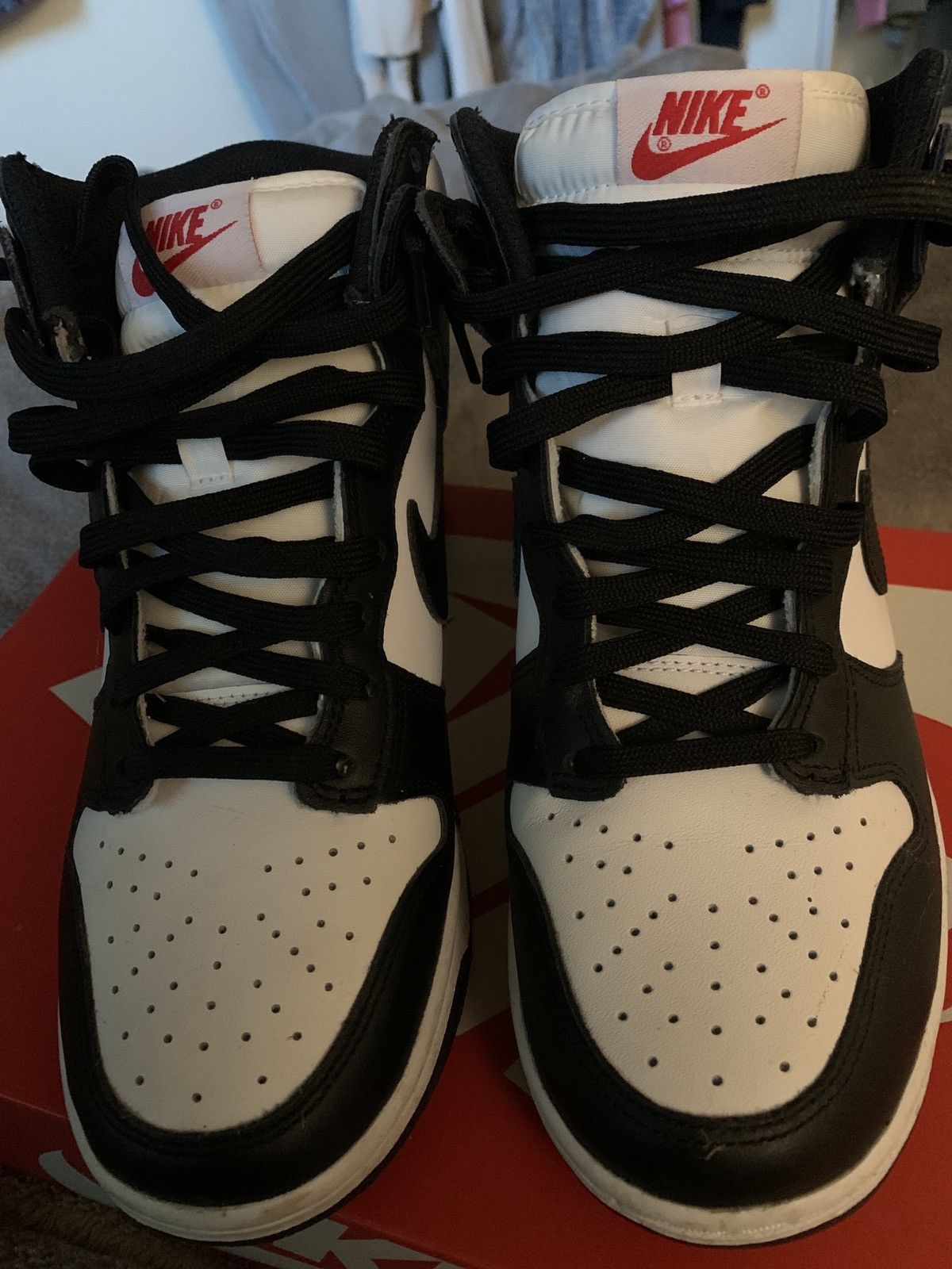 Jordan Brand × Nike NIKE DUNK HIGH WHITE/BLACK Size US 6.5 / EU 39-40 - 1 Thumbnail