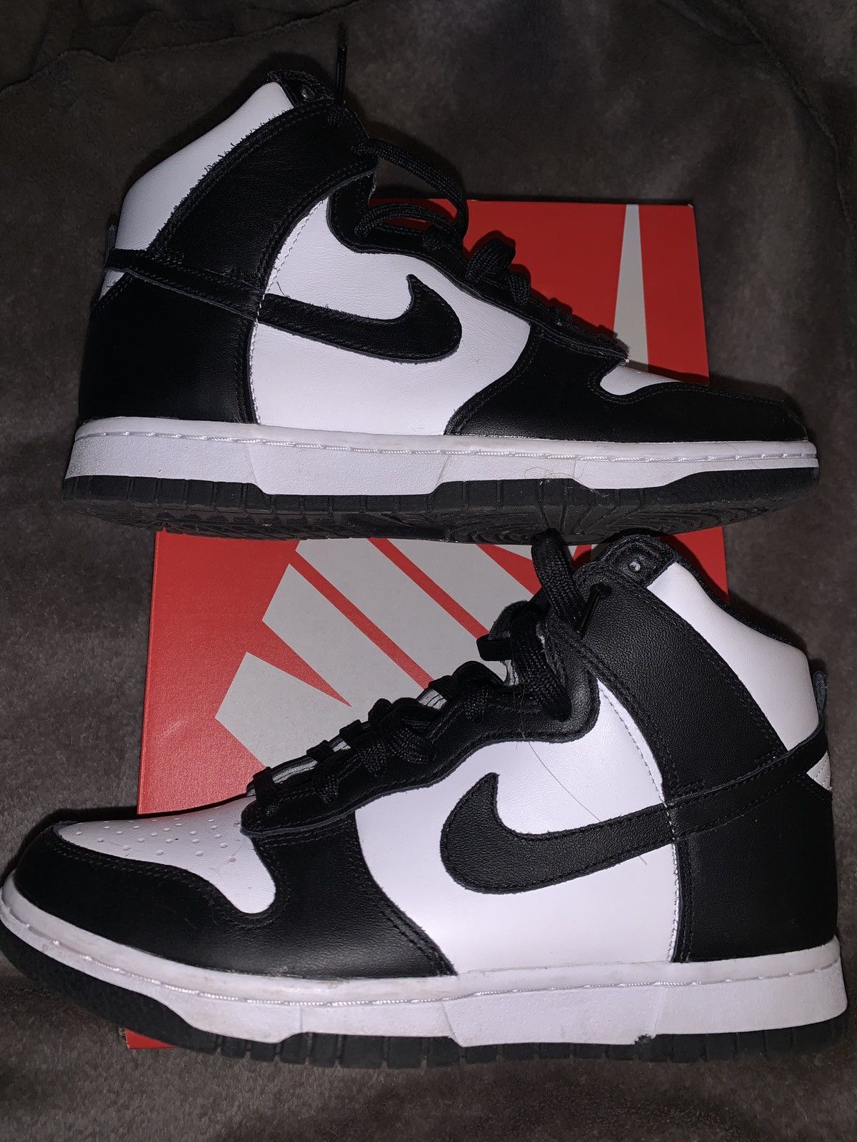 Jordan Brand × Nike NIKE DUNK HIGH WHITE/BLACK Size US 6.5 / EU 39-40 - 3 Thumbnail