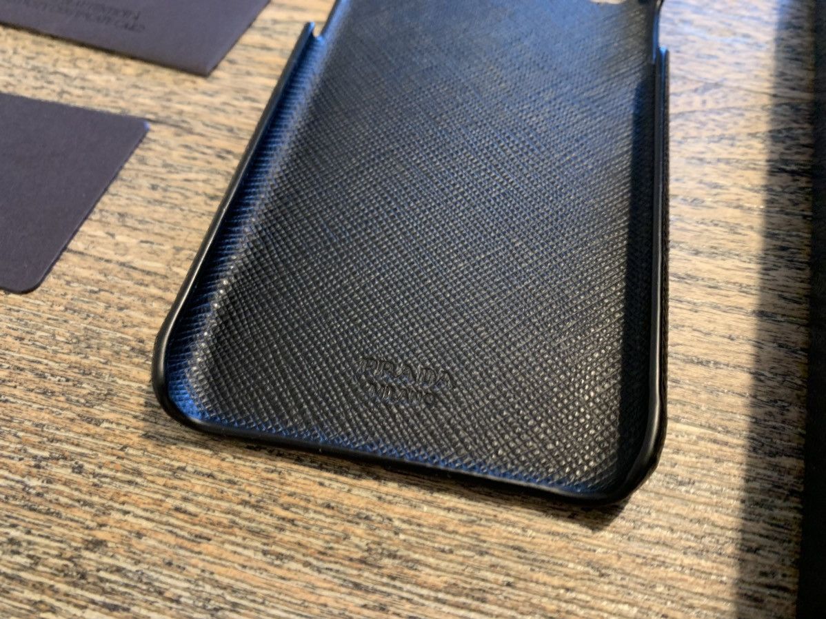 Prada Black Saffiano Leather iPhone X/XS Case