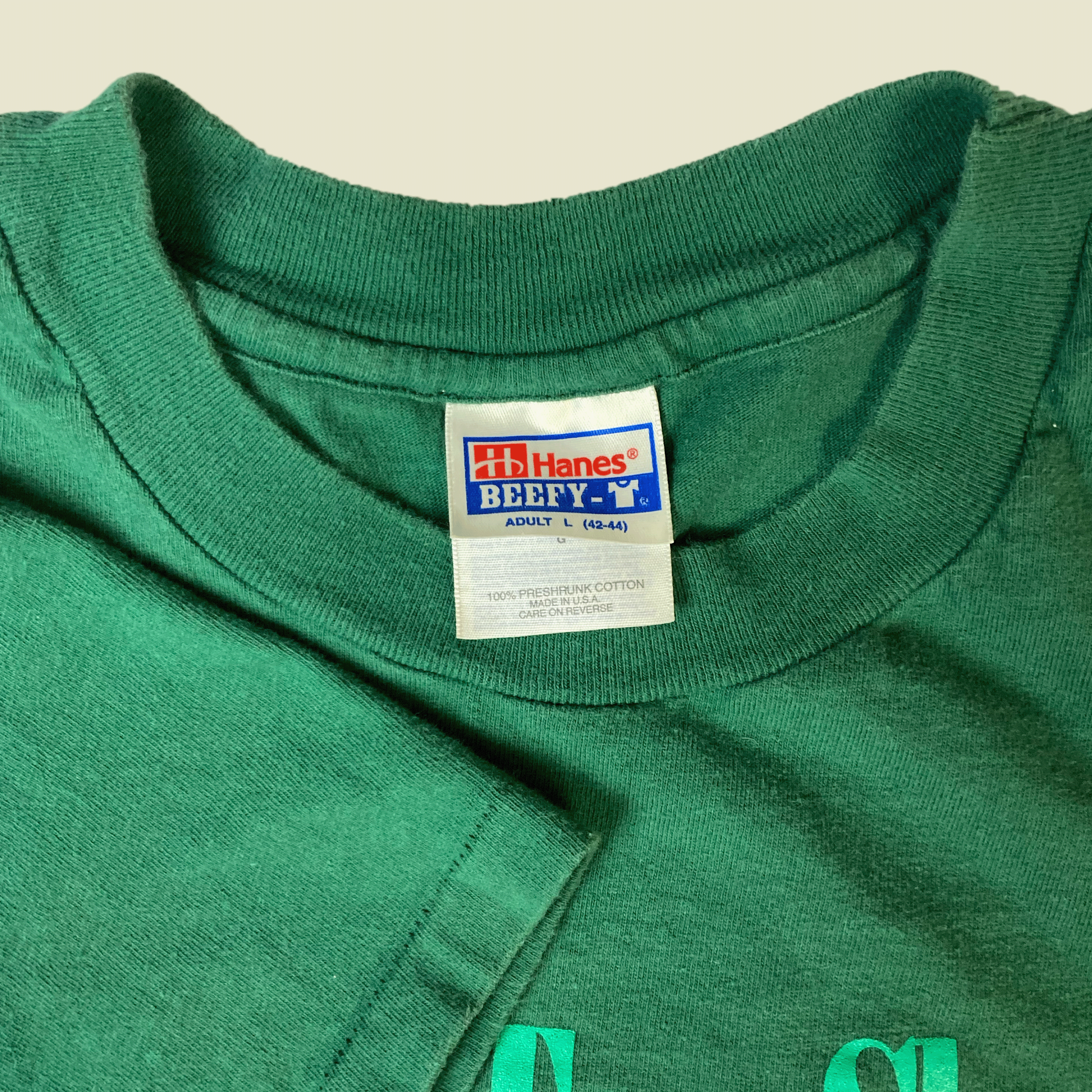 Hanes × Vintage Vintage 90s "Lifes Too Short To Drink Bad Wine" Hanes Beefy Size US L / EU 52-54 / 3 - 4 Thumbnail