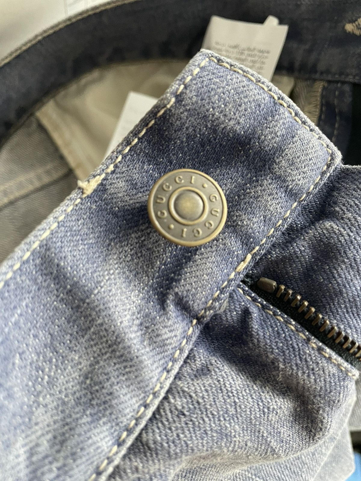 Gucci Super Runway Gucci Marble Washed Denim Jeans Brand New Size US 32 / EU 48 - 10 Thumbnail