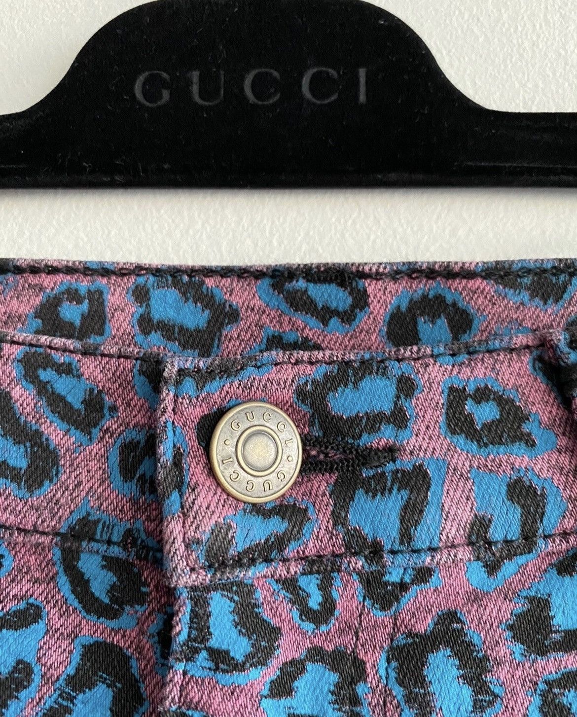 Gucci Rare $1,700 Value Brand NEW Runway Super Skinny Leopard Den Size US 31 - 19 Thumbnail