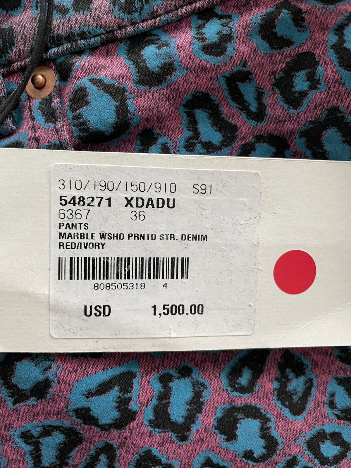 Gucci Rare $1,700 Value Brand NEW Runway Super Skinny Leopard Den Size US 31 - 4 Thumbnail