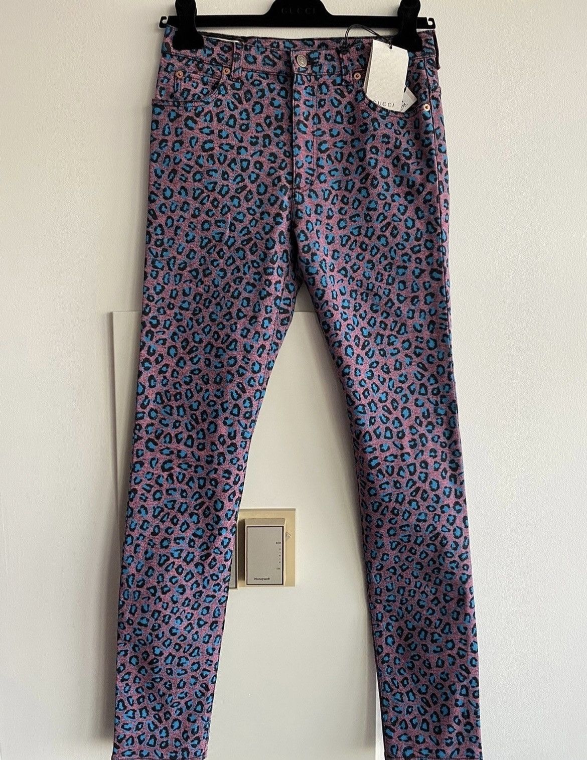 Gucci Rare $1,700 Value Brand NEW Runway Super Skinny Leopard Den Size US 31 - 17 Thumbnail